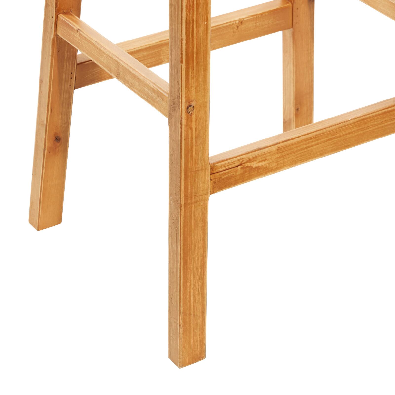Brown Wood Rustic Bar Stool 30&#x22; x 18&#x22; x 11&#x22;