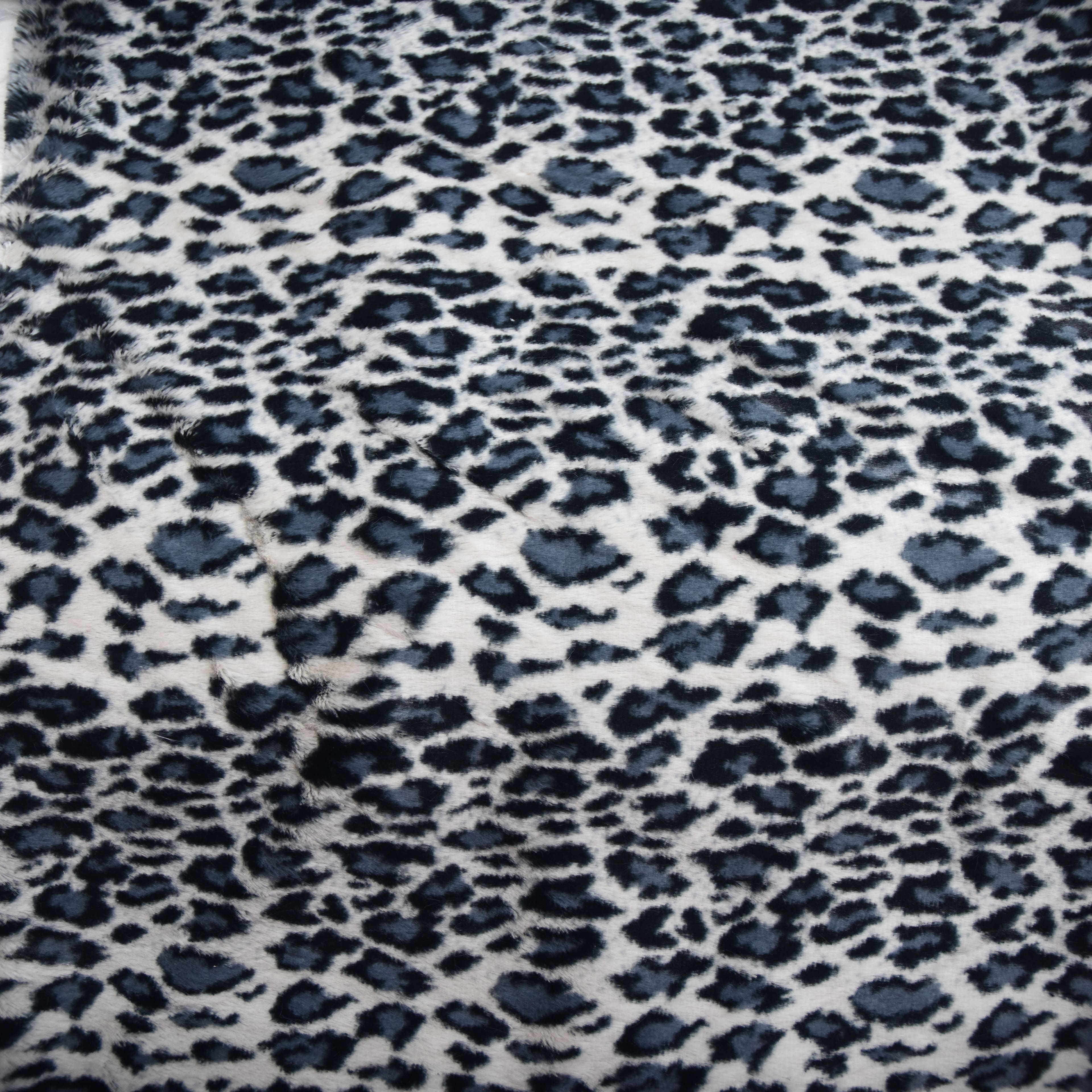 Feldman Black Faux Leopard Fur