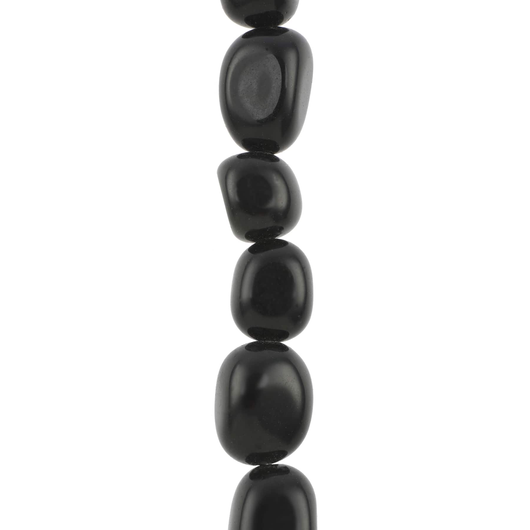 12 Pack: Black Jasper Potato Beads by Bead Landing™