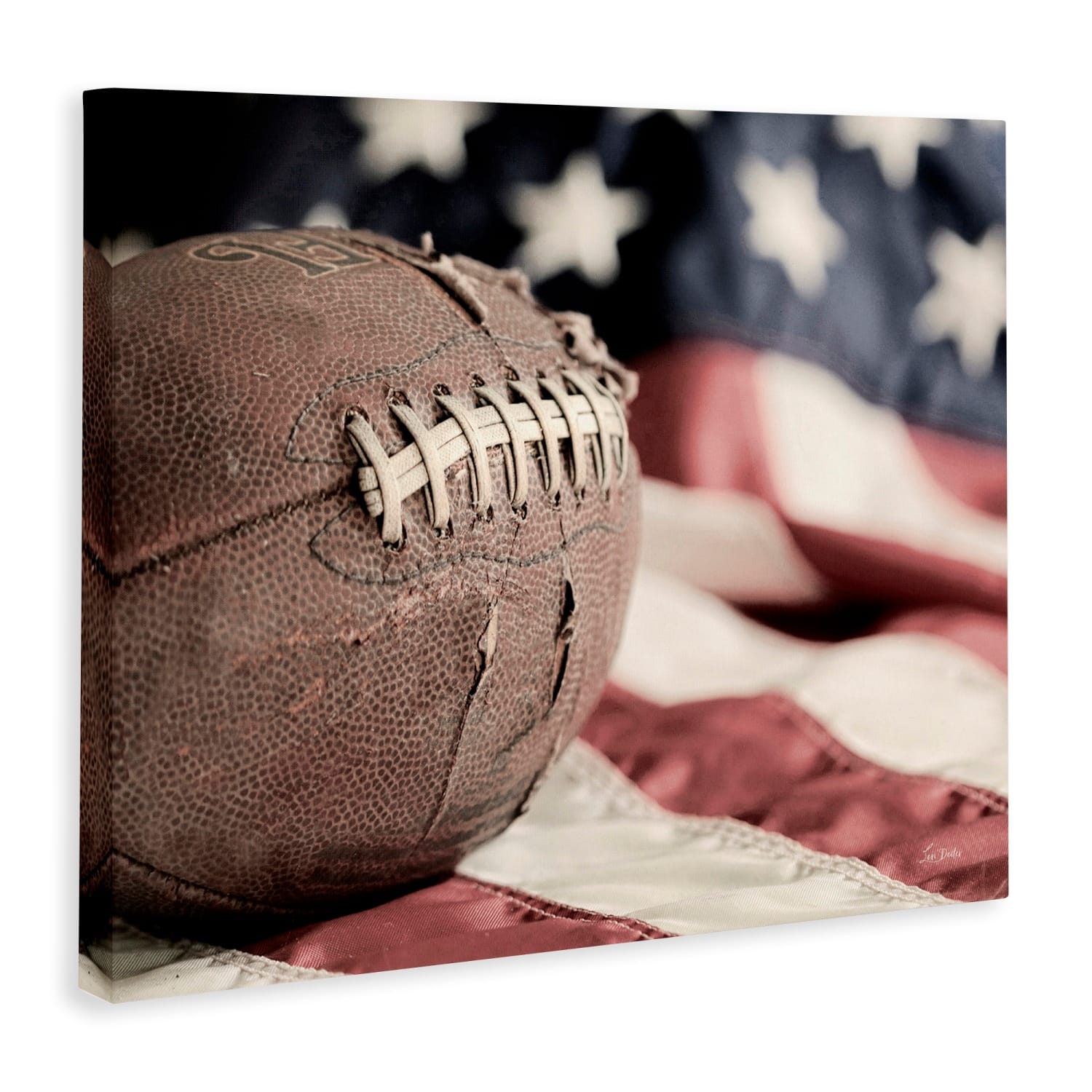 Stupell Industries Football & American Flag Canvas Wall Art