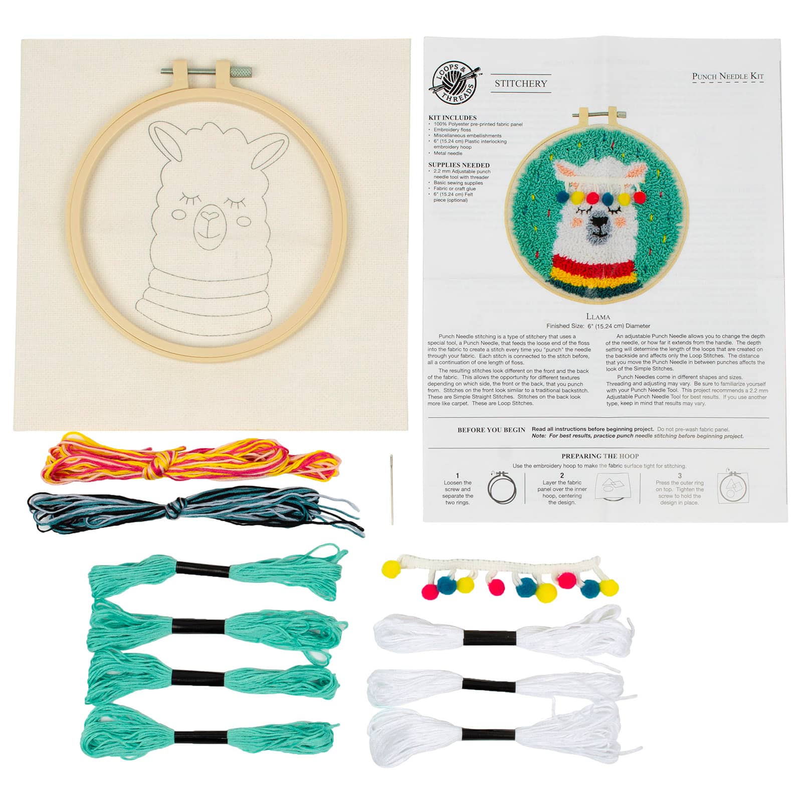 Llama Punch Needle Kit by Loops & Threads®