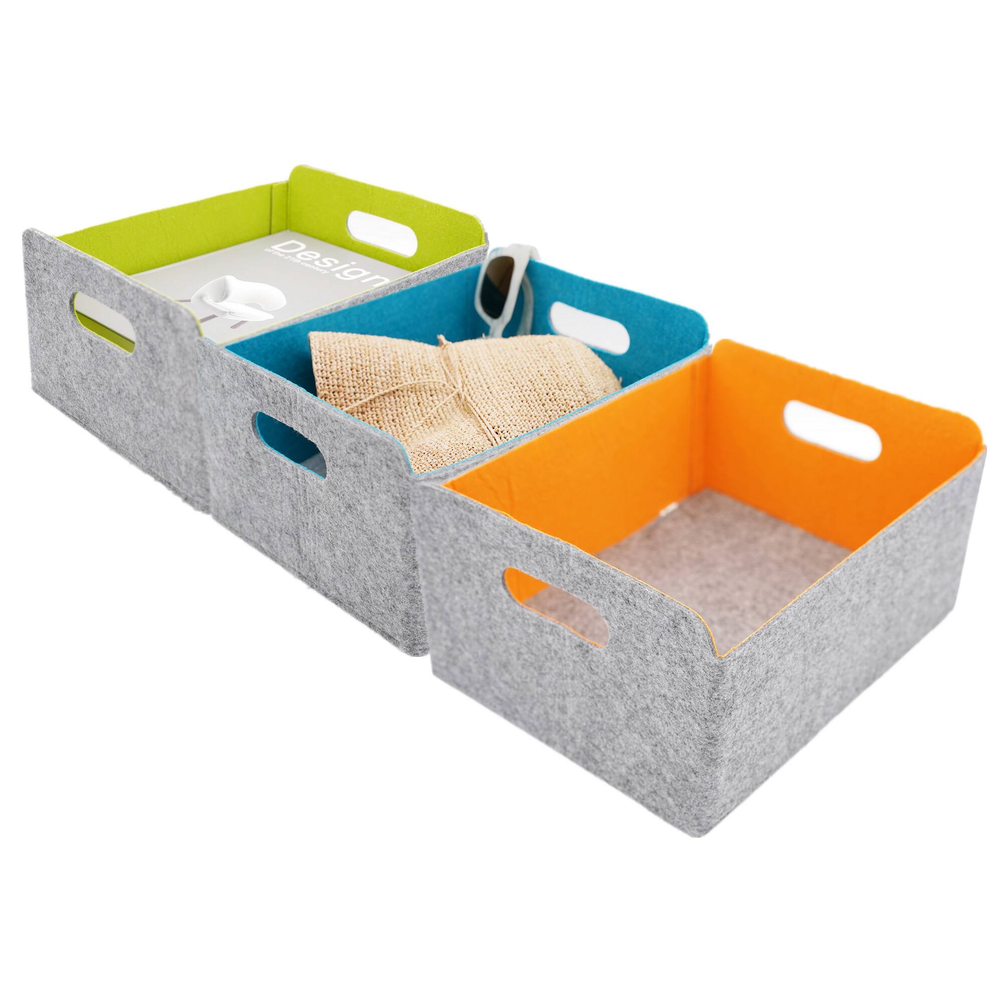 Welaxy Felt 3 Piece Collapsible Storage Bins Michaels
