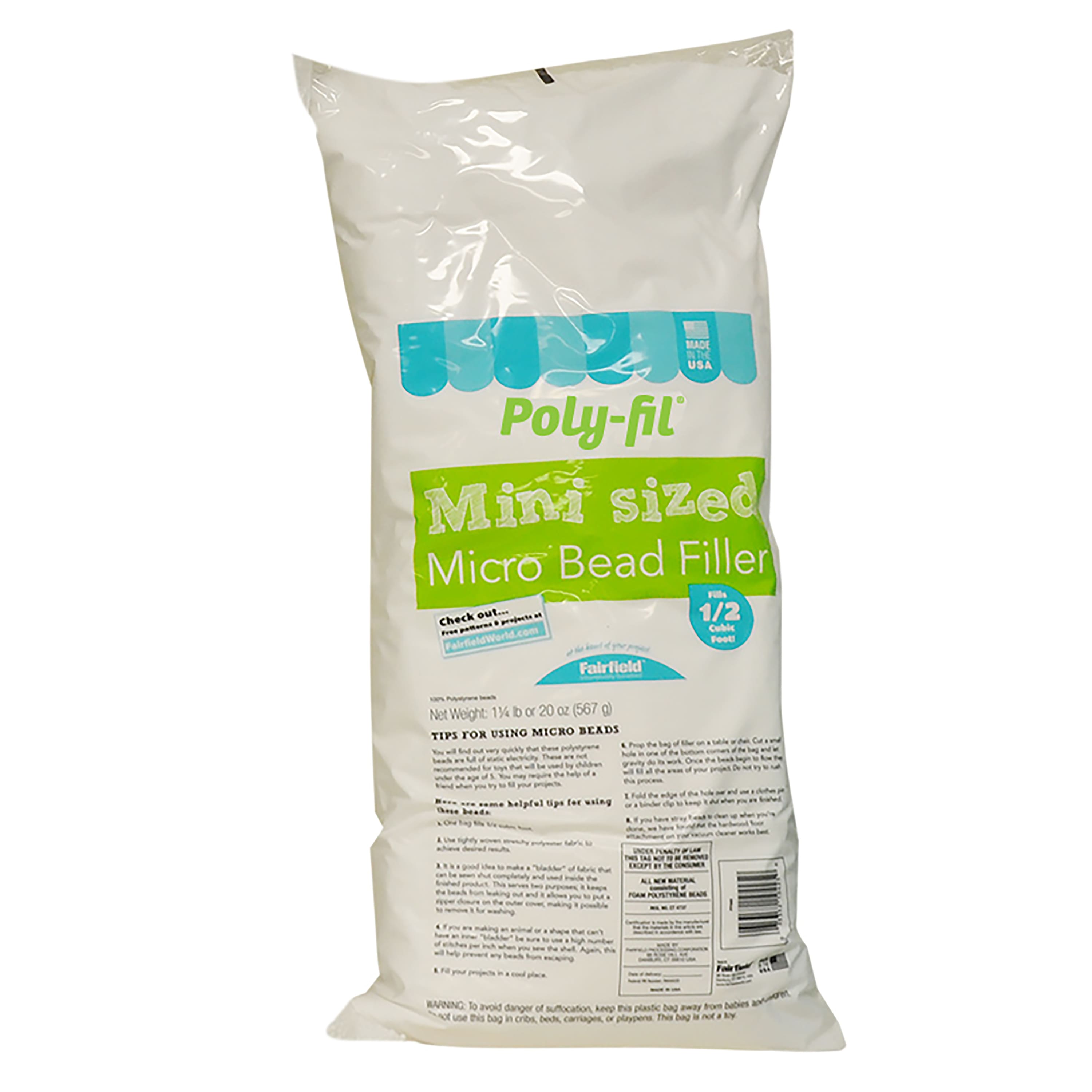 Poly-Fil® Mini Sized Plastic Micro Beads, 1.25lb.