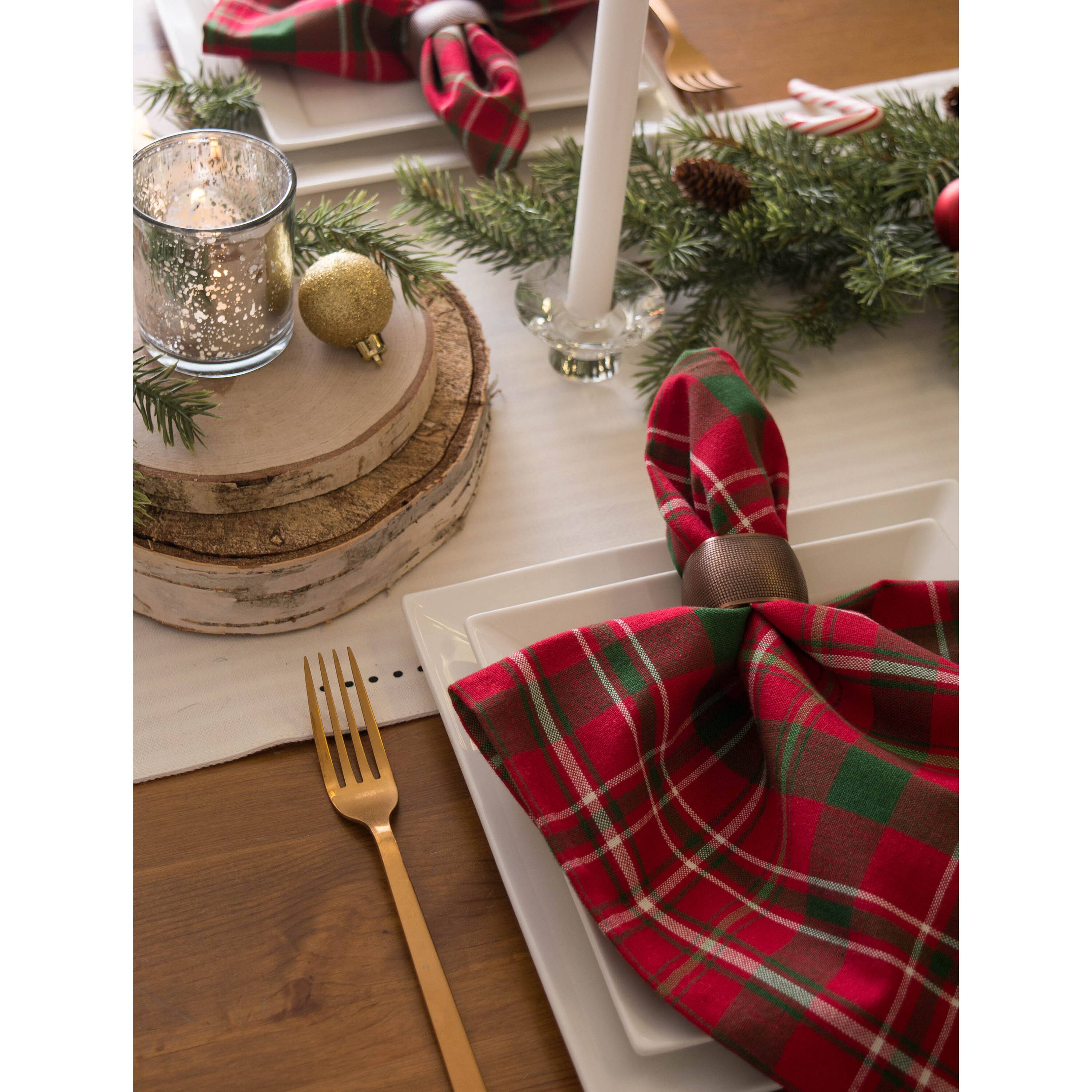 DII&#xAE; Tartan Holly Plaid Napkin Set, 6ct. 