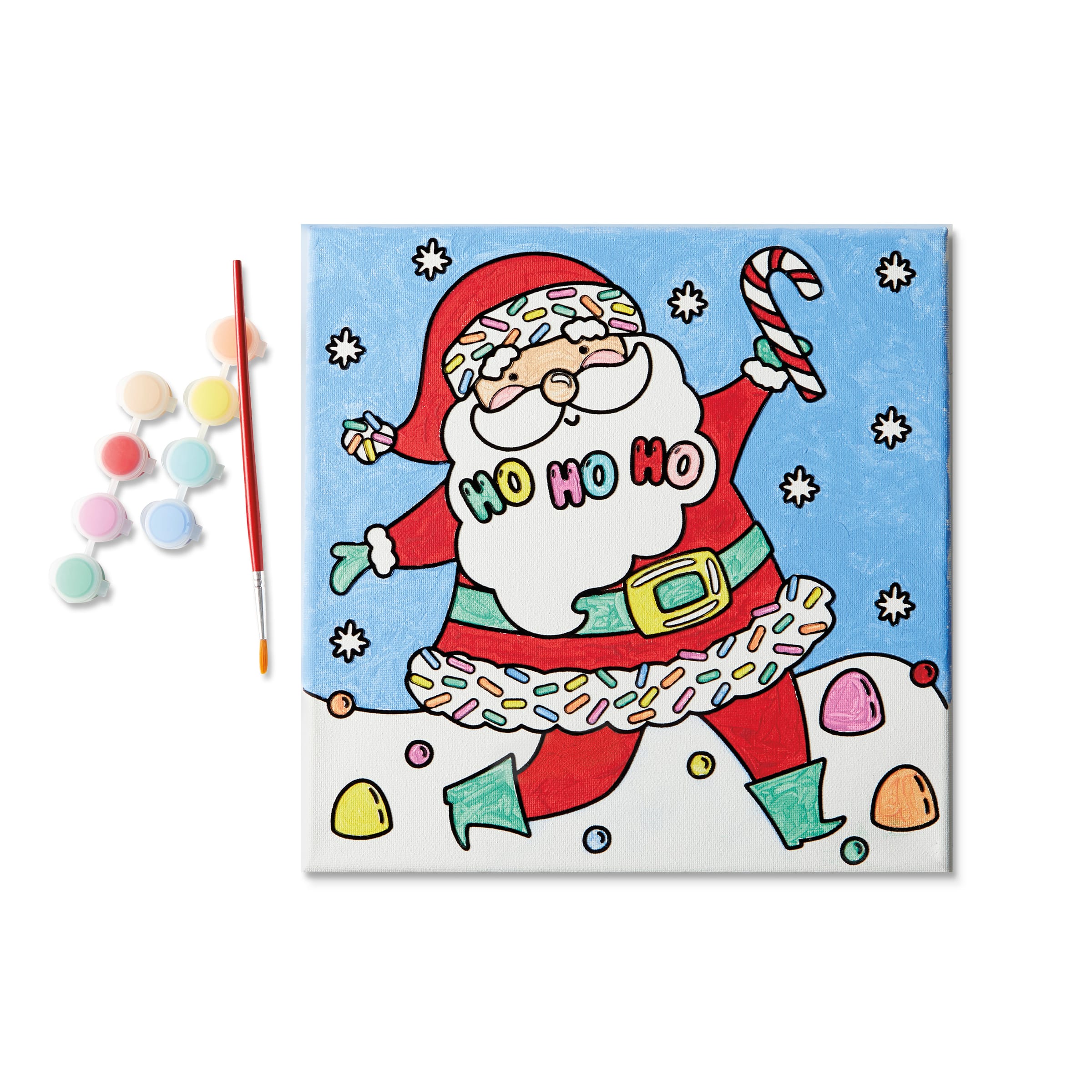 Sprinkles Santa Flocked Canvas Painting Kit by Creatology&#x2122;