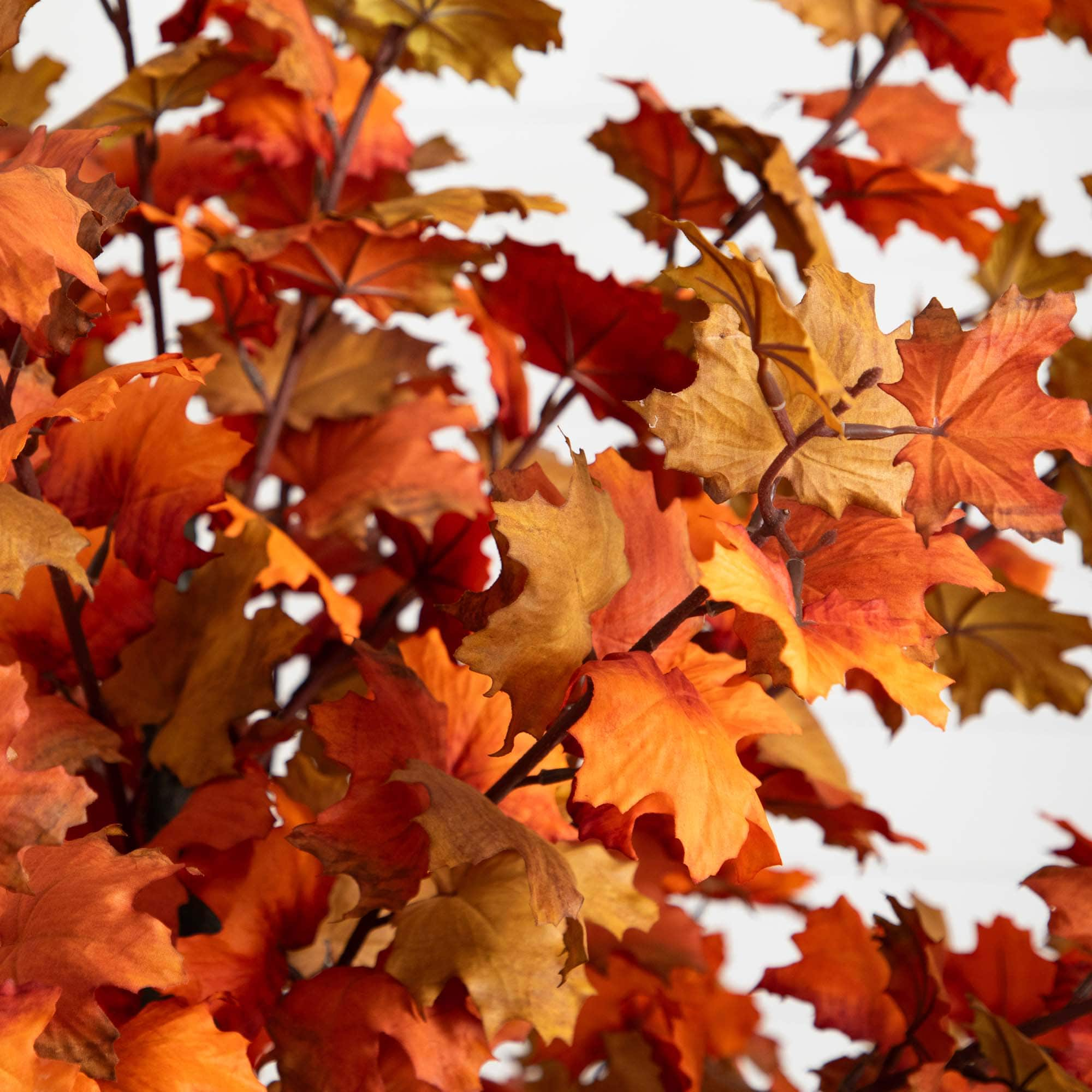 6ft. Deep Orange Autumn Lush Maple Artificial Potted Tree