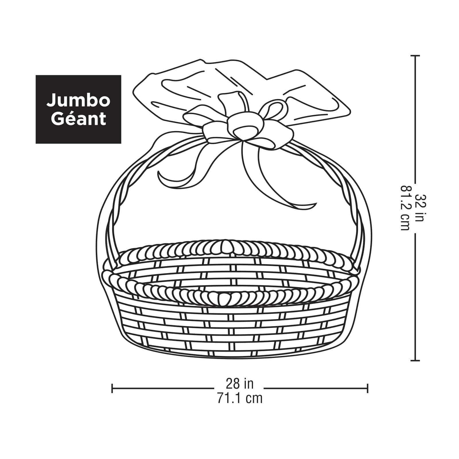 Jumbo Clear Basket Gift Bags by Celebrate It™, 12ct.
