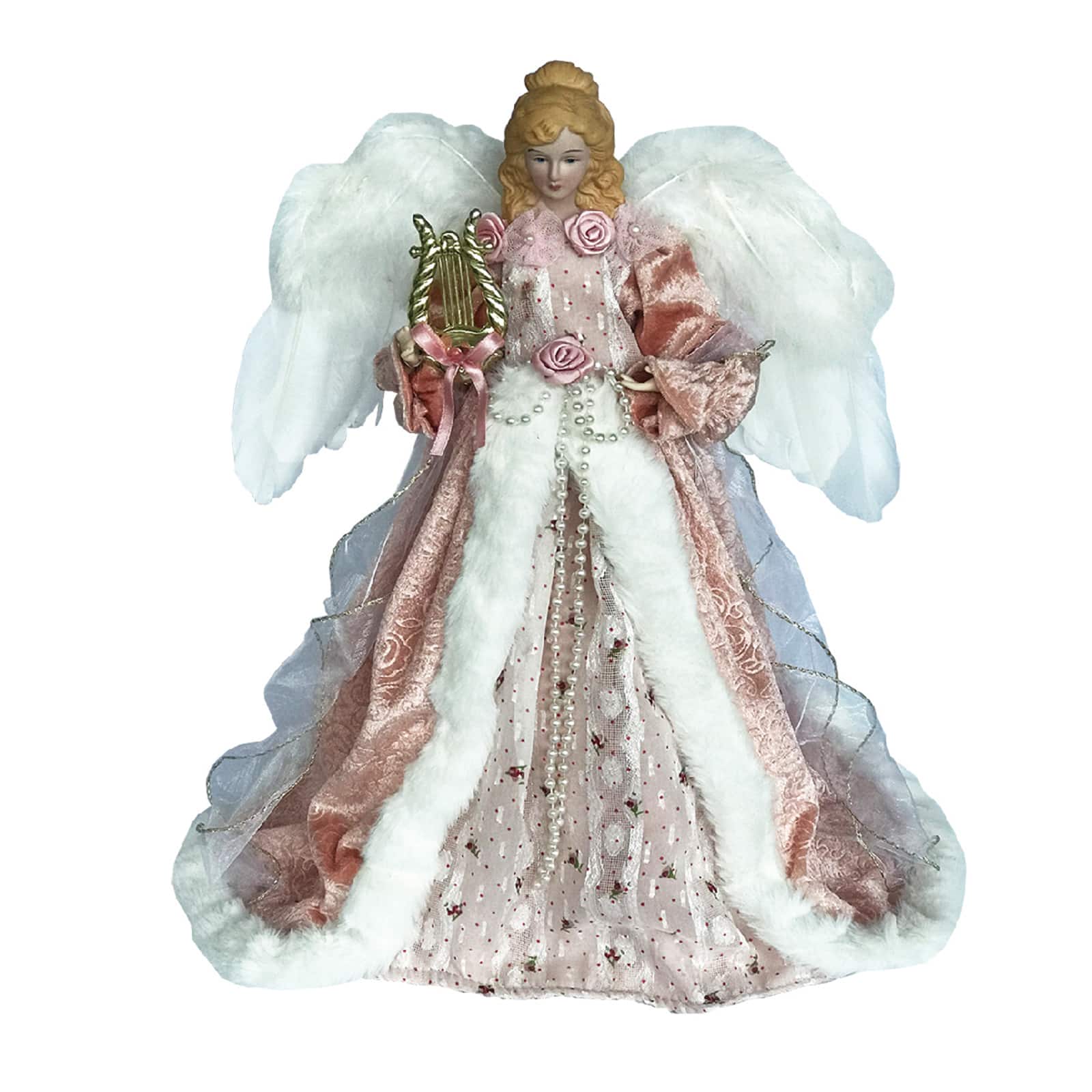 Santa's Workshop 16" Mauve Victorian Angel Tree Topper