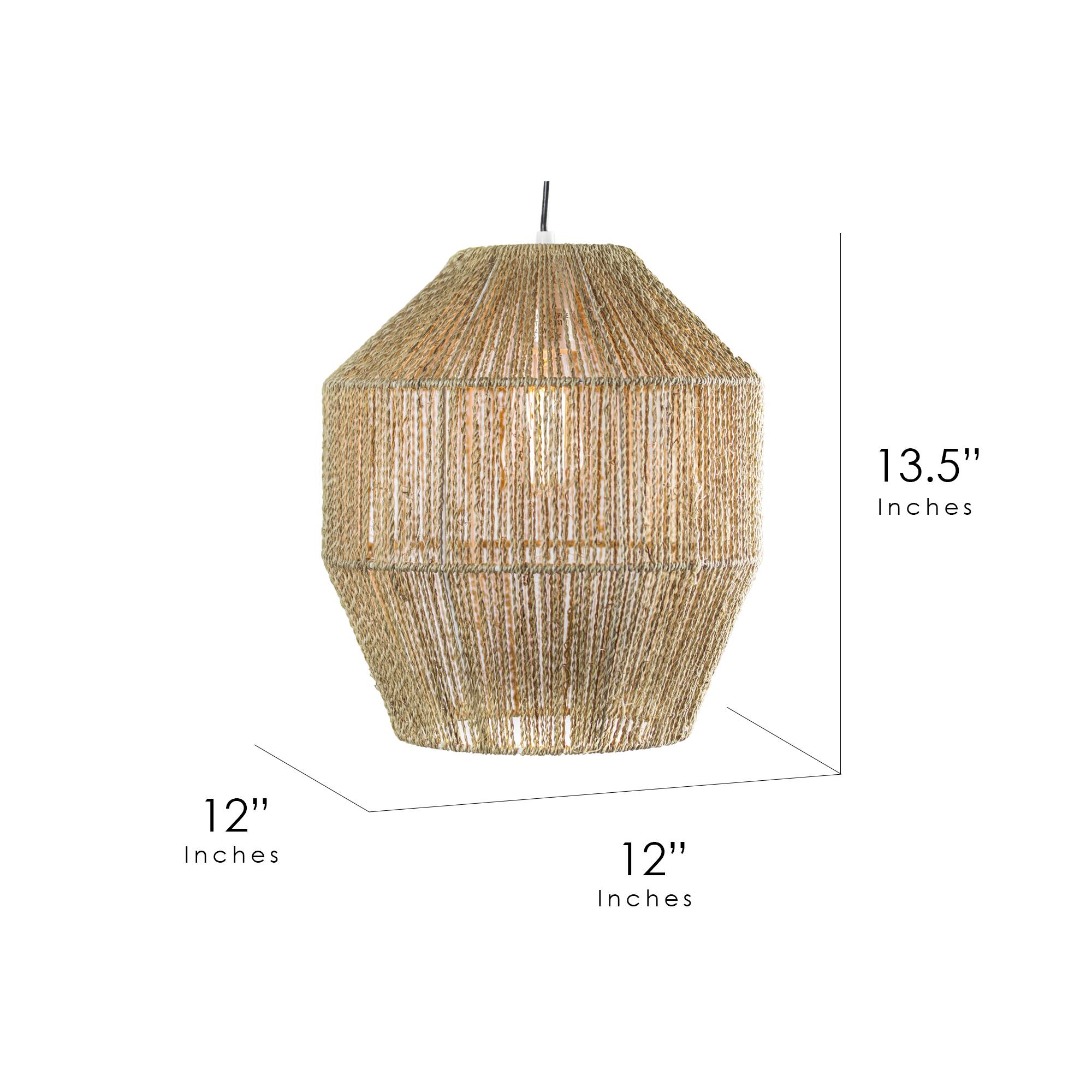 14'' Hemp Rope Pendant Lamp
