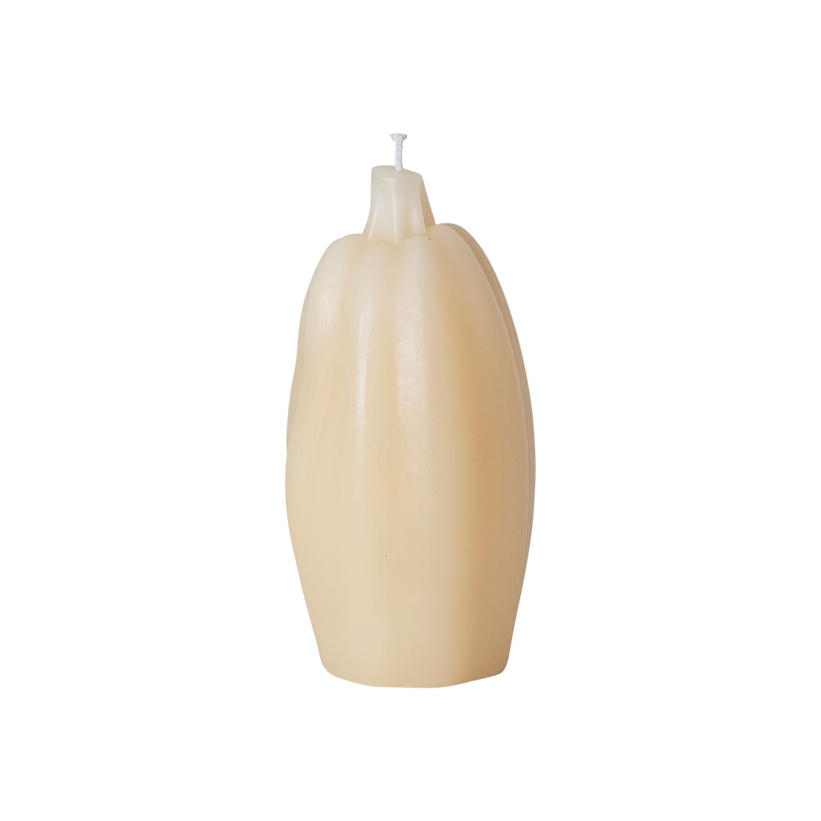 Hello Honey 6&#x22; Cream Unscented Squash Shaped Candle