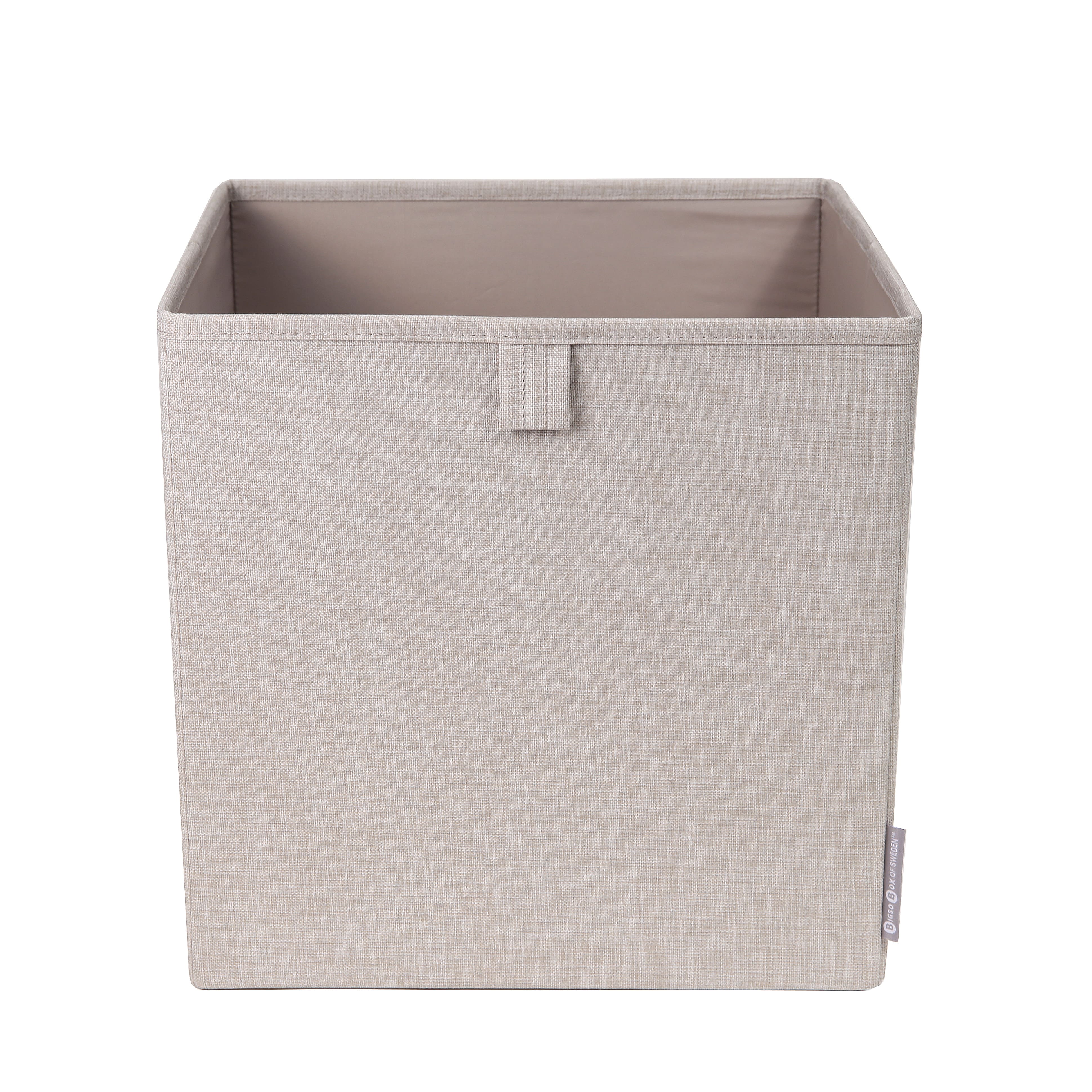 Grey Fabric Storage Box with Lid by Bigso Sweden