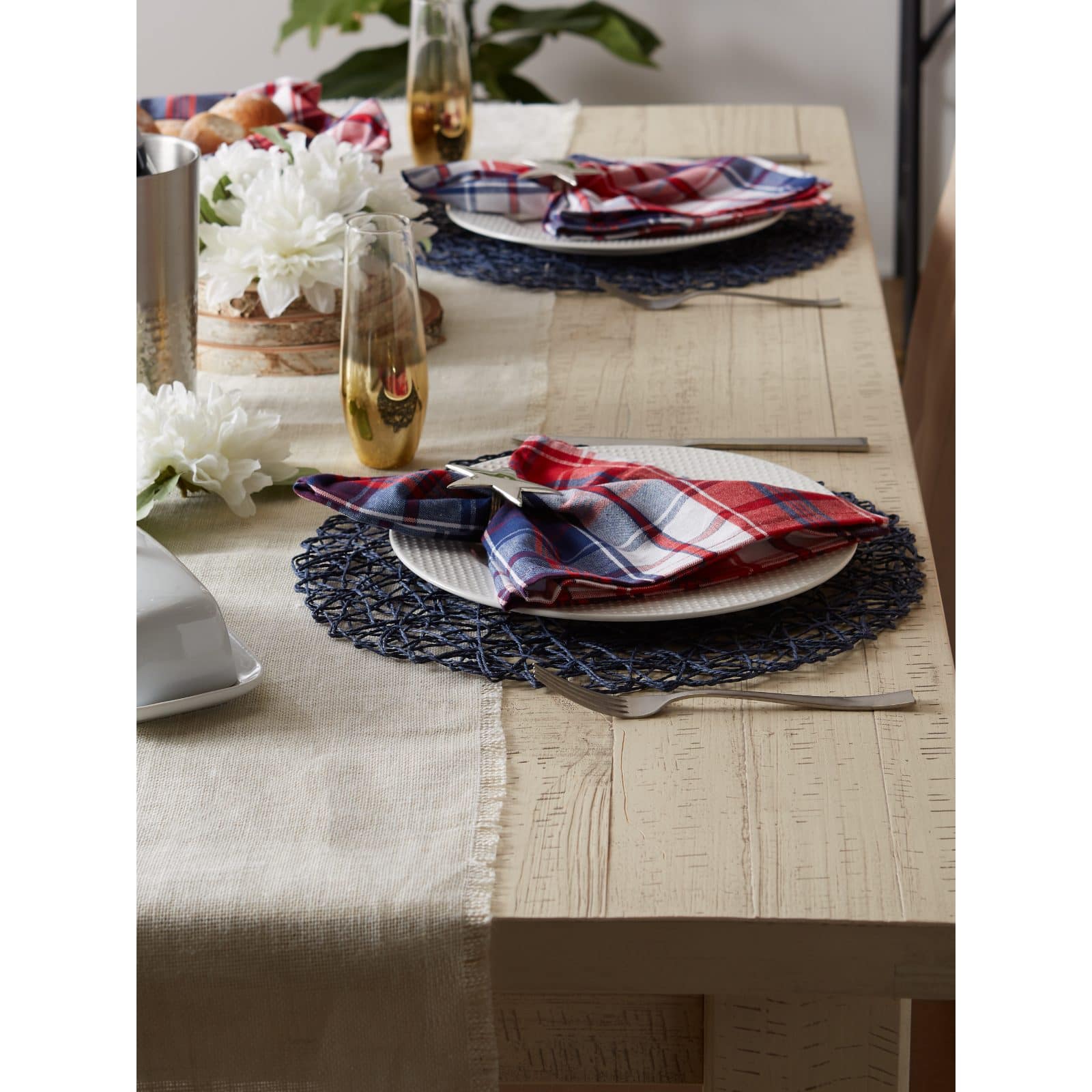 DII® Americana Plaid Cloth Dinner Napkins, 6ct.
