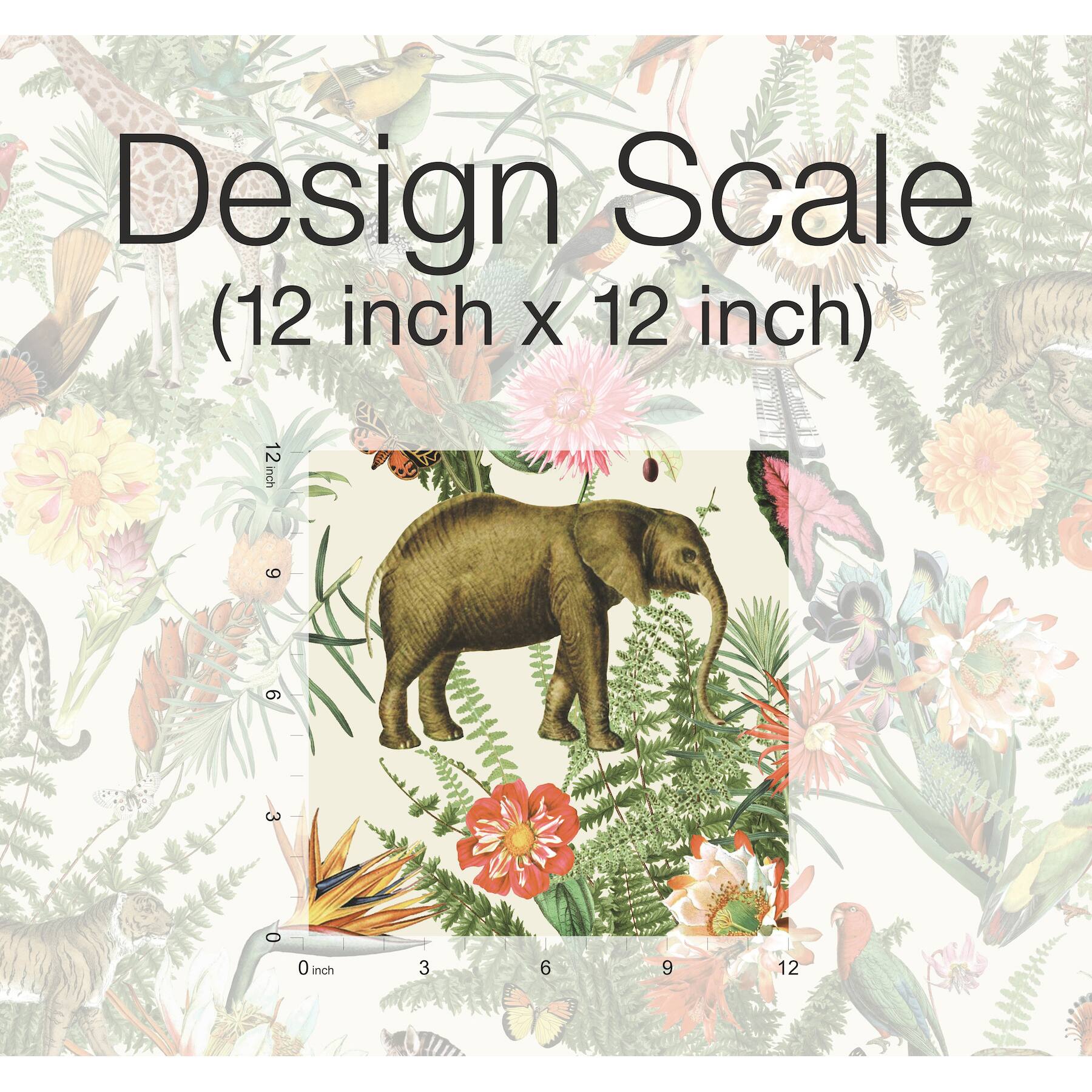 RoomMates Green Tropical Zoo Peel & Stick Wallpaper