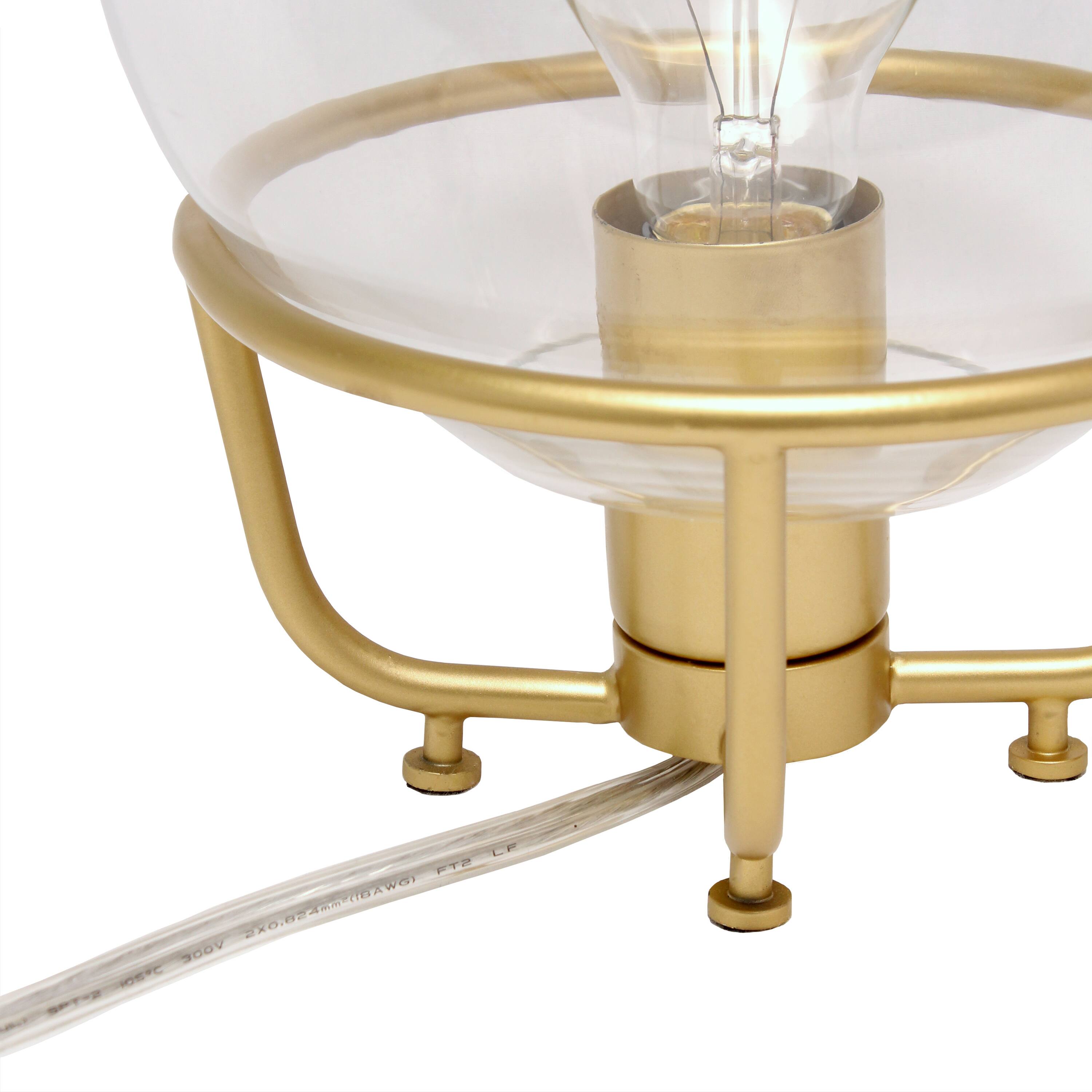 Lalia Home 10&#x22; Old World Globe Glass Table Lamp