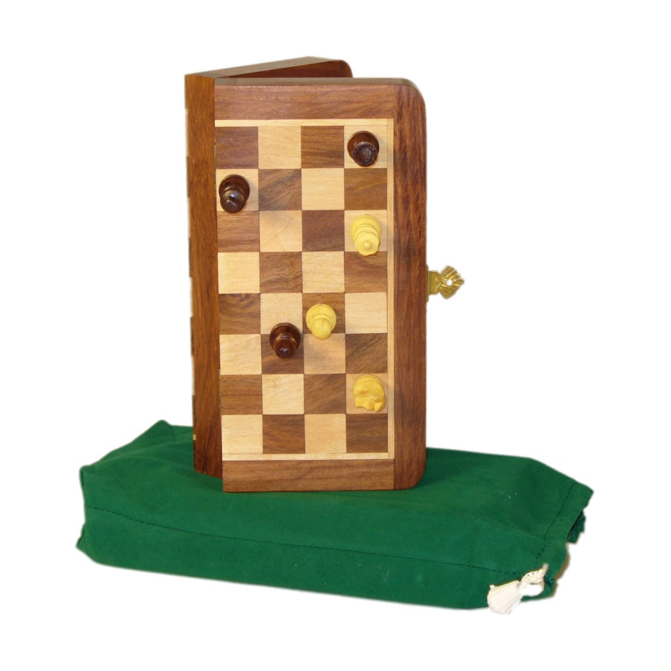 Magnetic Wooden Folding Travel Chess Set