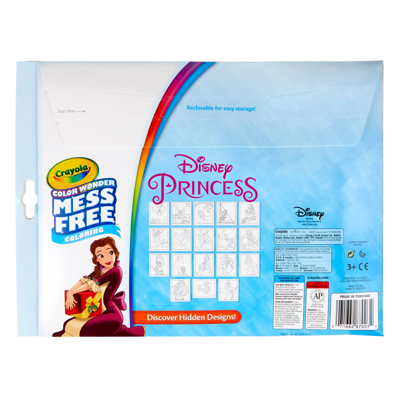 Crayola Disney Princess Color Wonder Mess Free Coloring Pad & Markers, 2ct.