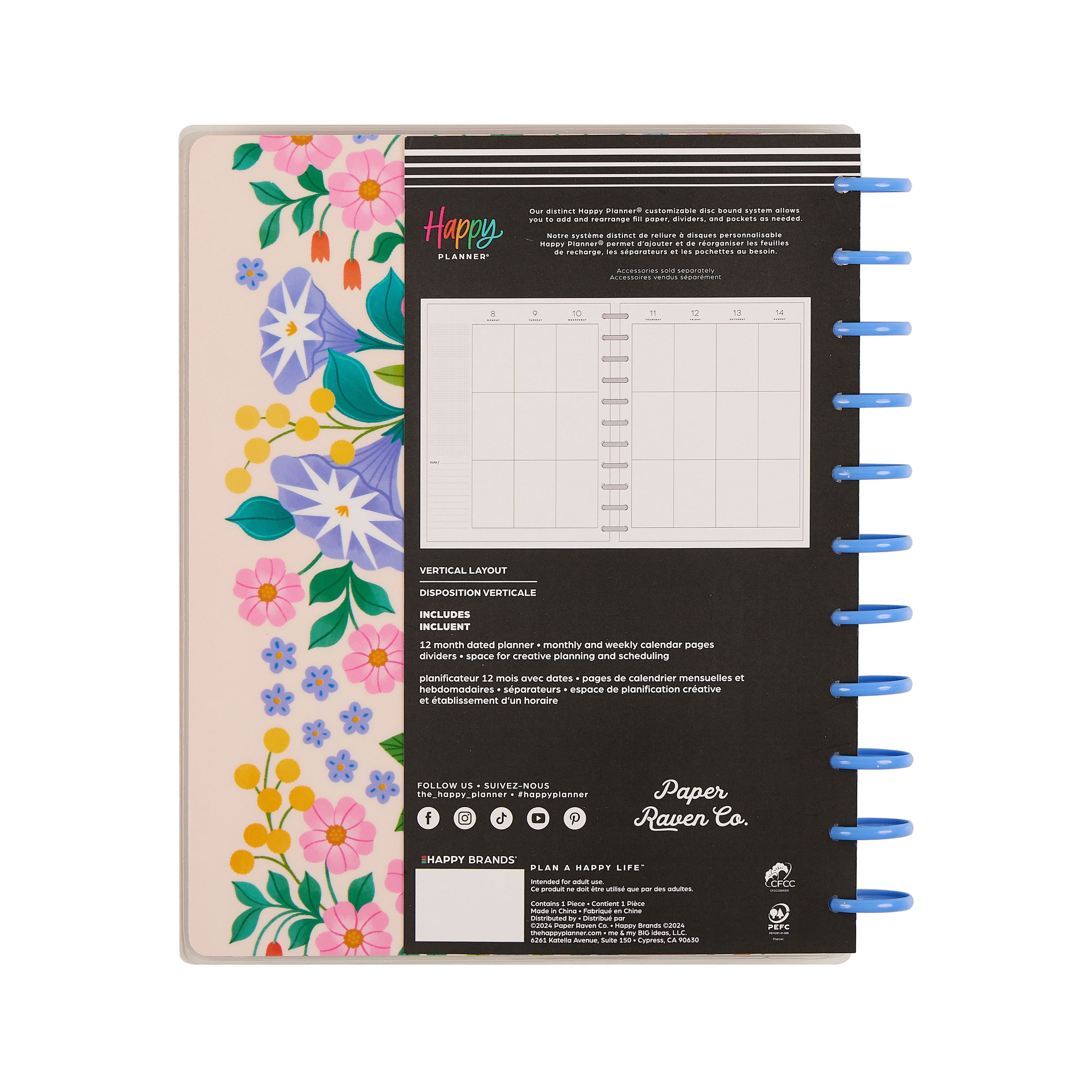 The Big Happy Planner&#xAE; 2025-2026 Garden Joy Customizable Planner