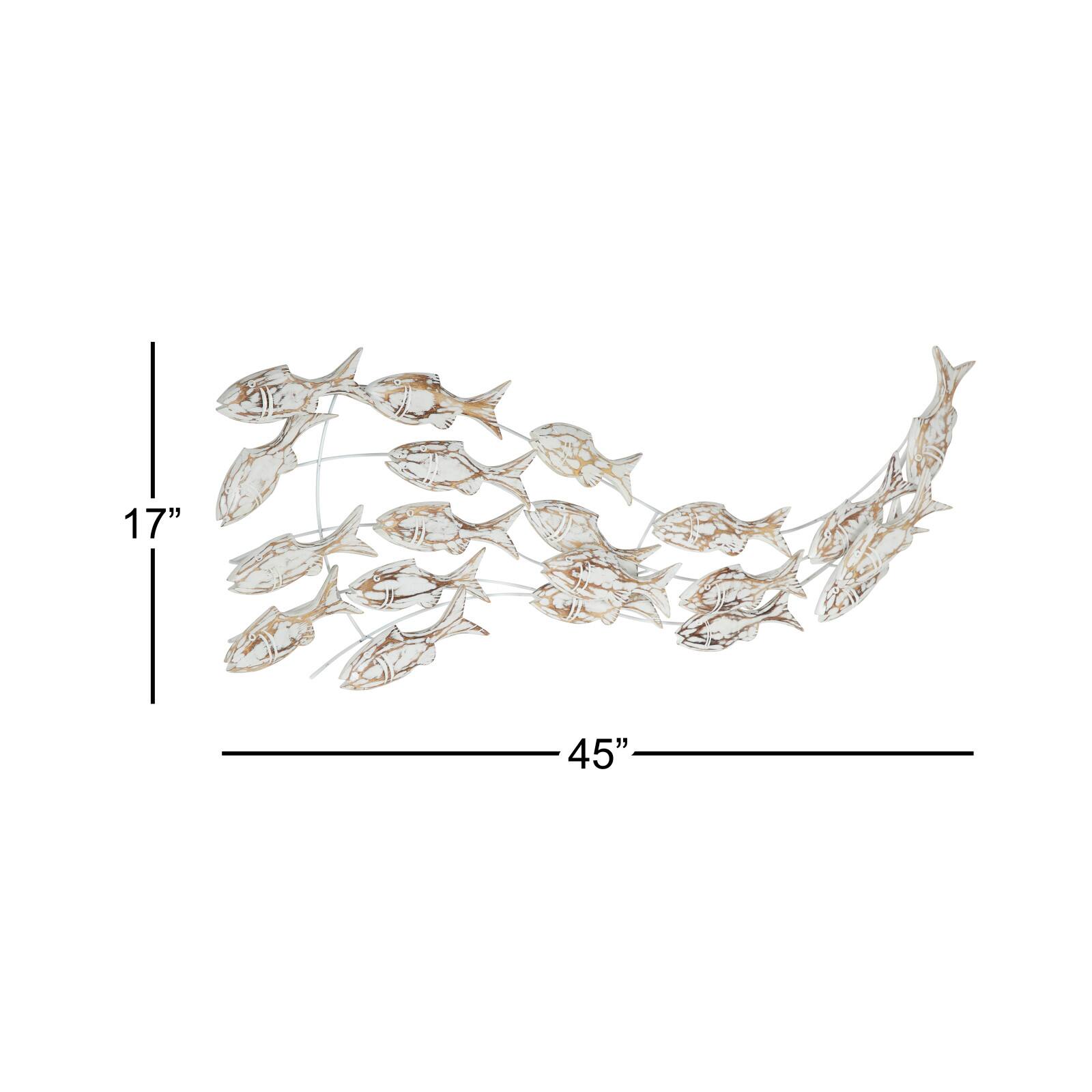 45" White Wood Coastal Wall Decor