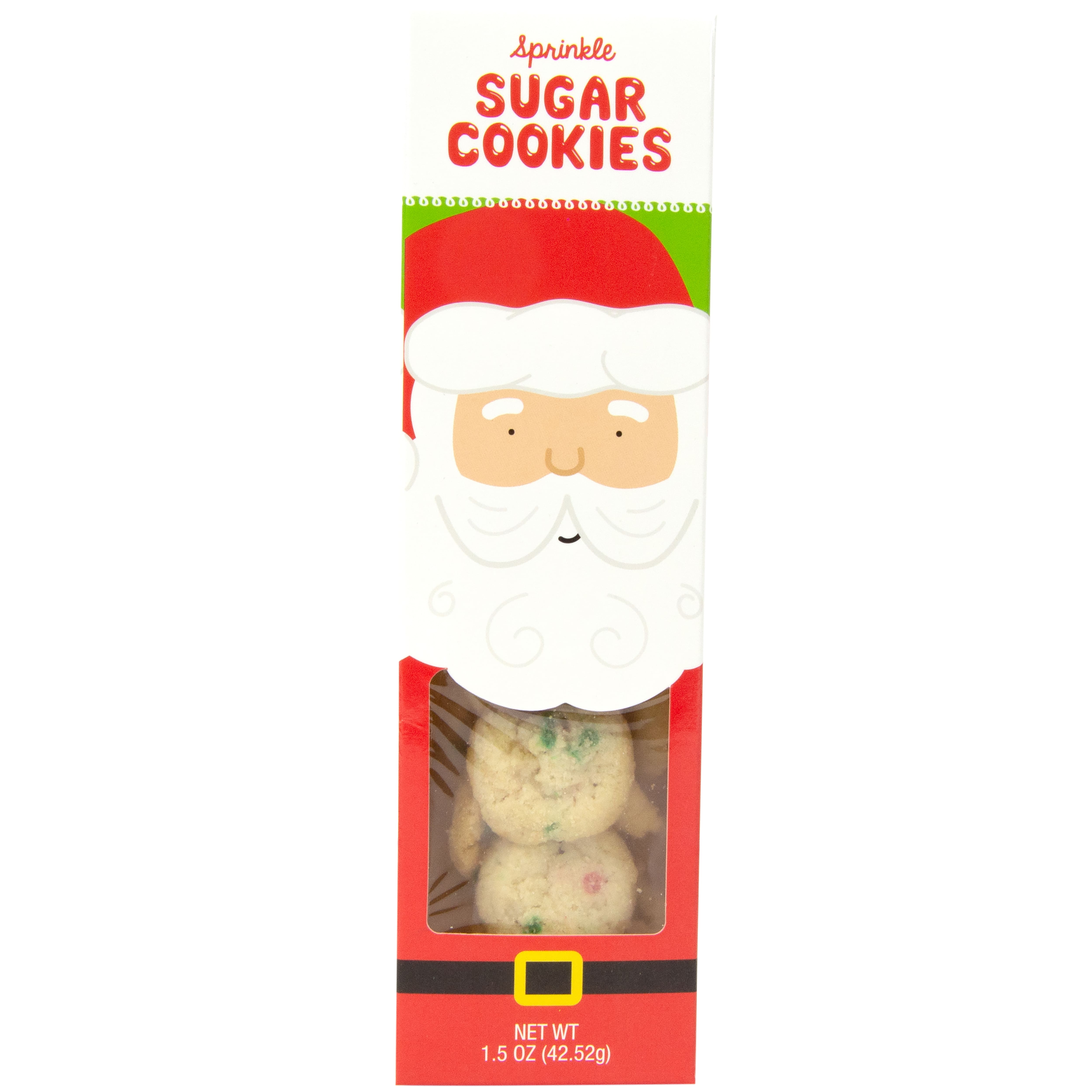 Assorted Holiday Character Sprinkle Sugar Cookies Stocking Stuffer, 1pc.