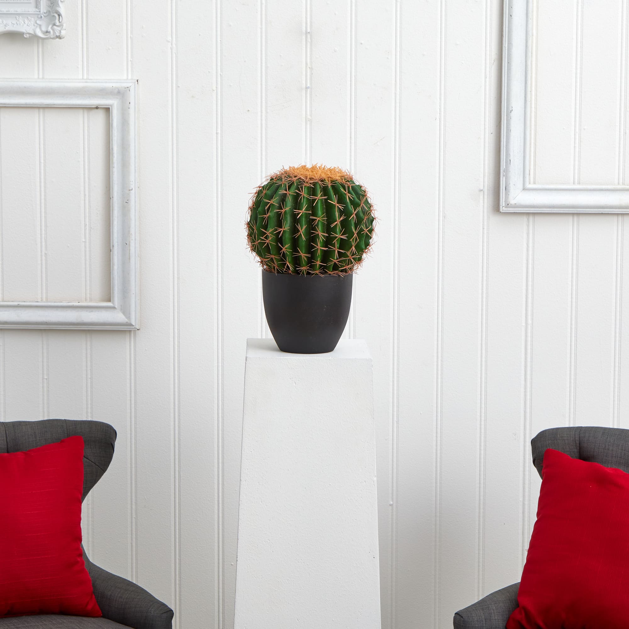 14&#x22; Potted Artificial Cactus