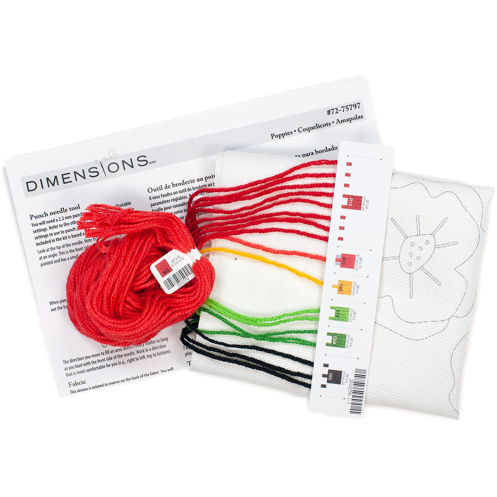 Dimensions® Poppies Punch Needle Kit