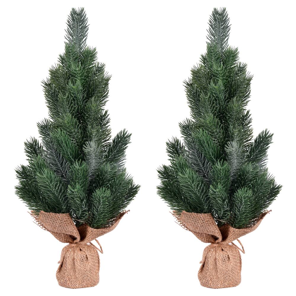 15&#x22; Unlit Blue Spruce Sapling Artificial Christmas Tree Set