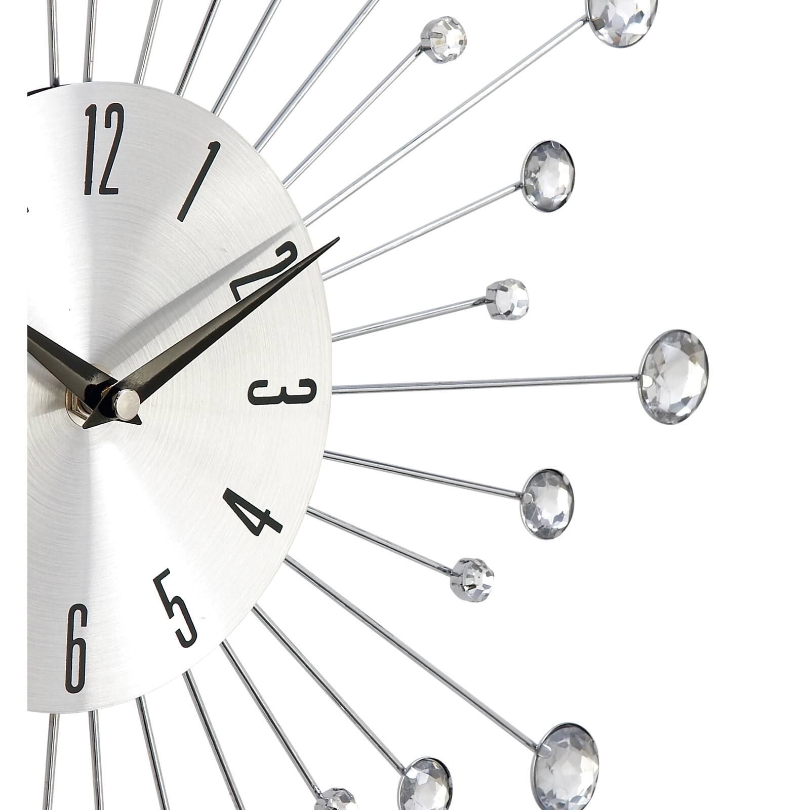 Silver Glam Metal Wall Clock