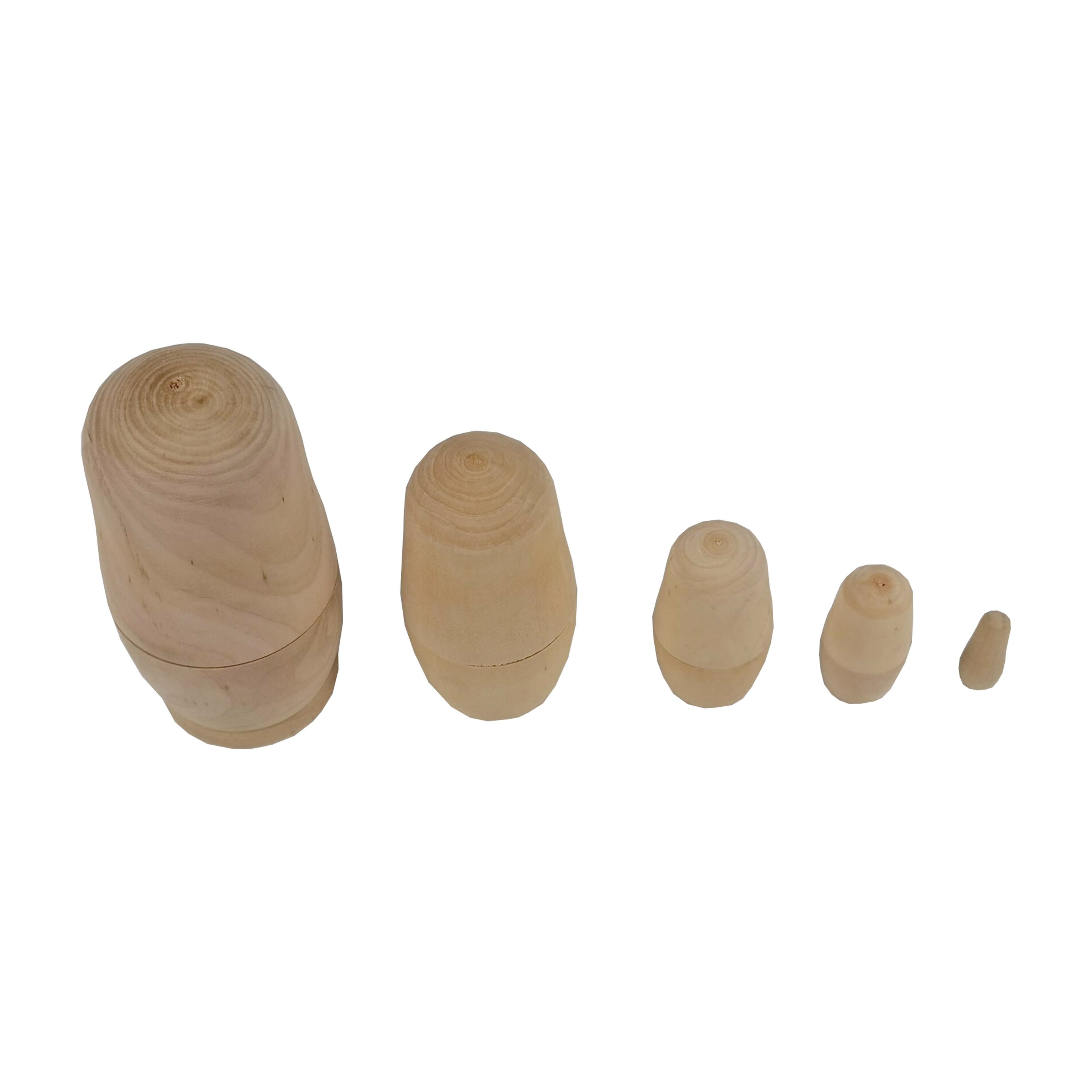 Ensemble de poupées gigognes en bois non fini de Make Market