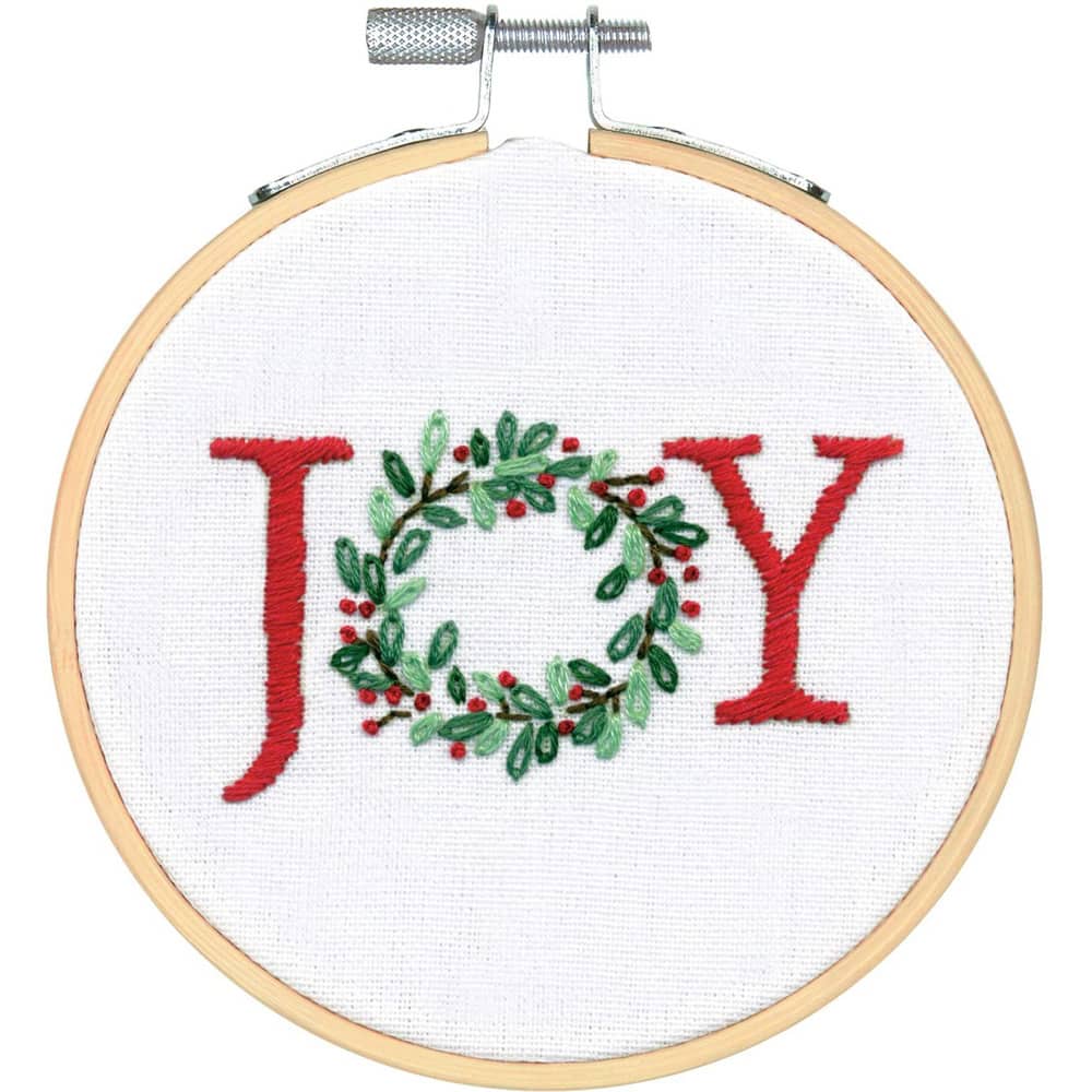 Dimensions® Embroidery Kit, Christmas Joy Wreath Michaels