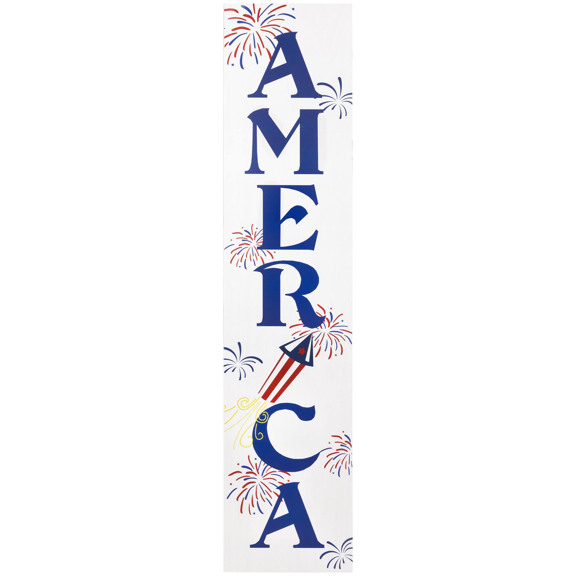 36" America Fireworks Wooden Wall Sign