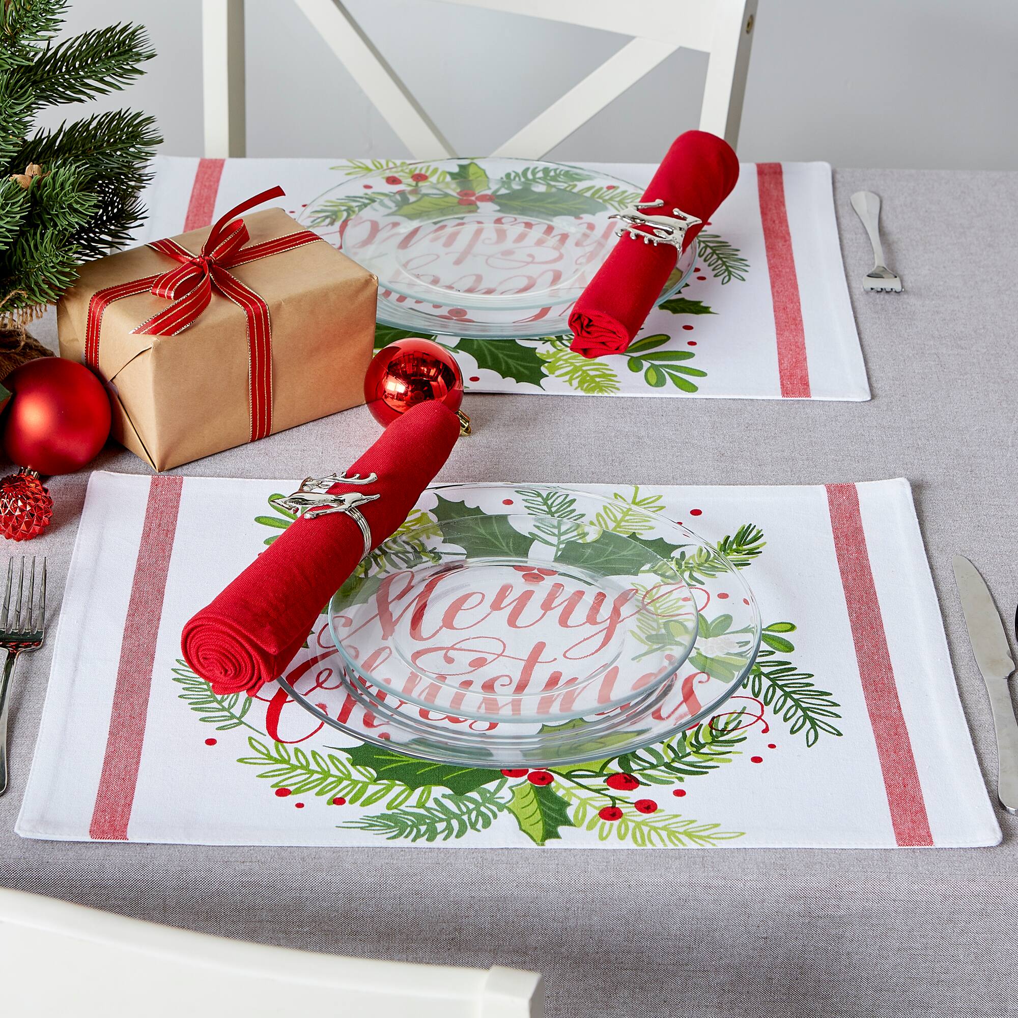 DII® Merry Christmas Print Placemats, 6ct.