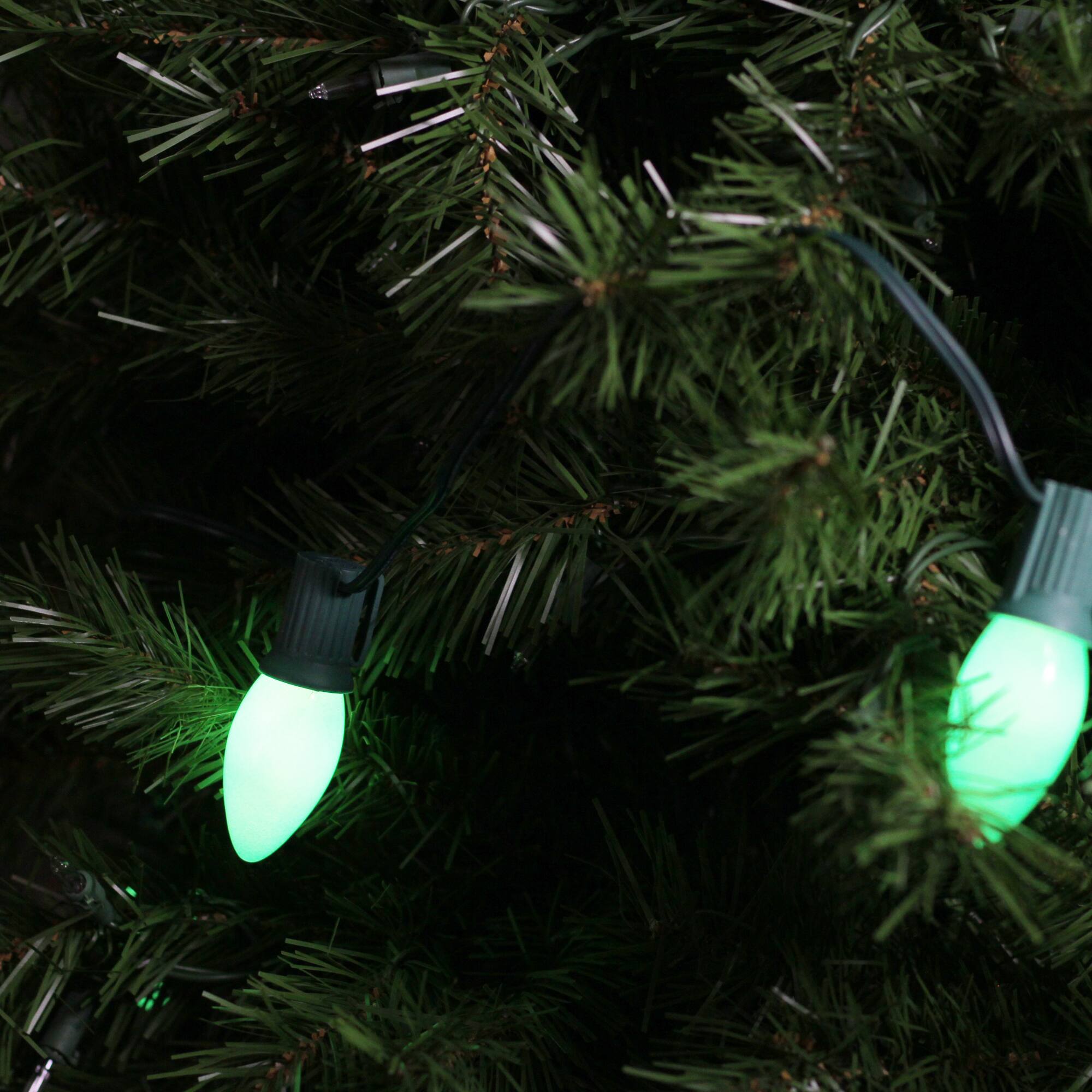 25ct. Opaque Green C9 Incandescent String Lights