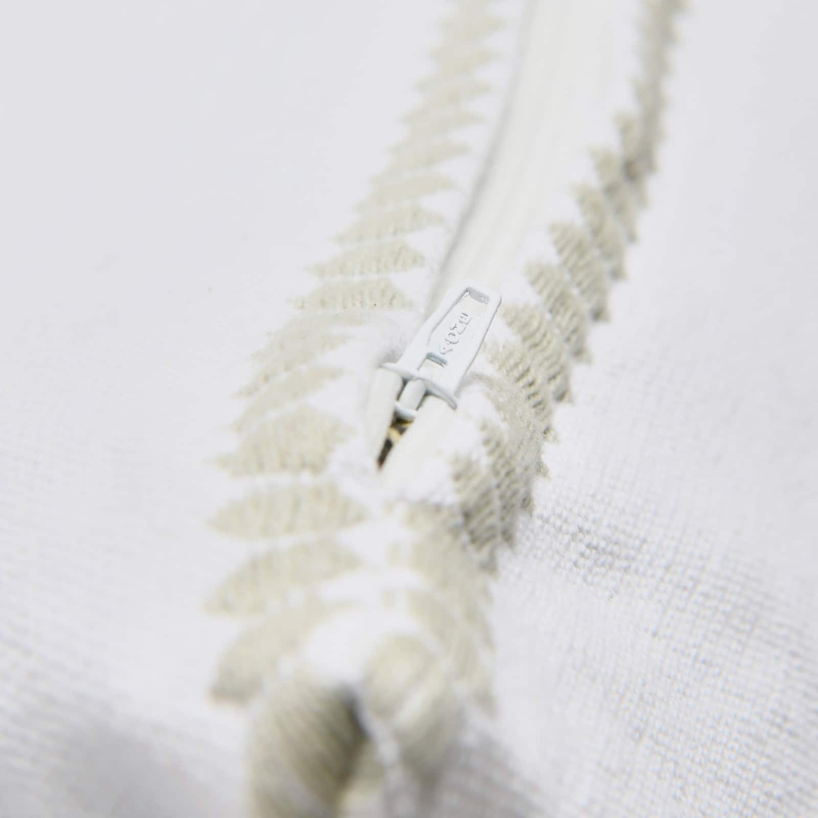 Hello Honey® White Square Embroidered Multistripe Cotton Pillow Cover