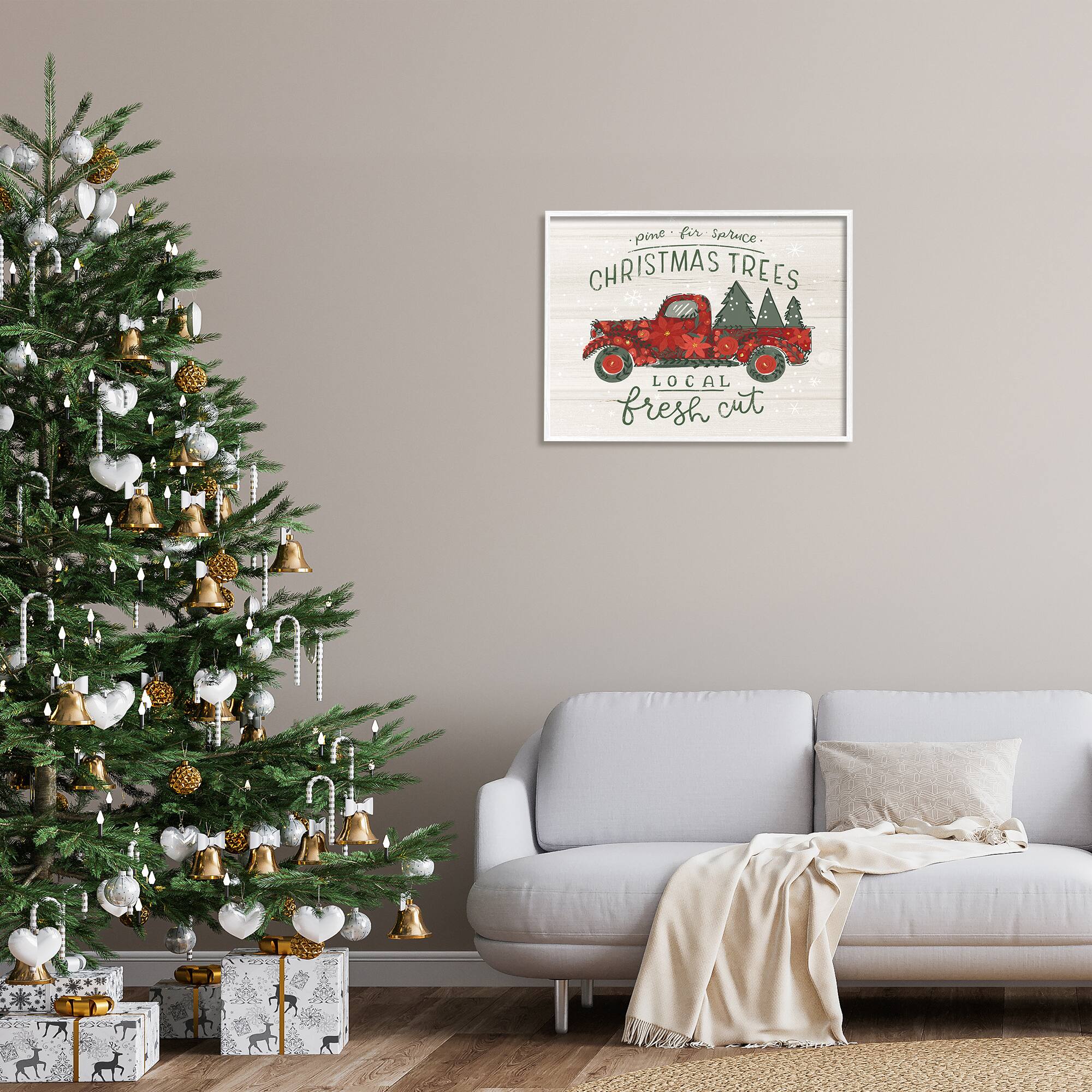 Stupell Industries Local Fresh Cut Christmas Trees Framed Giclee Art