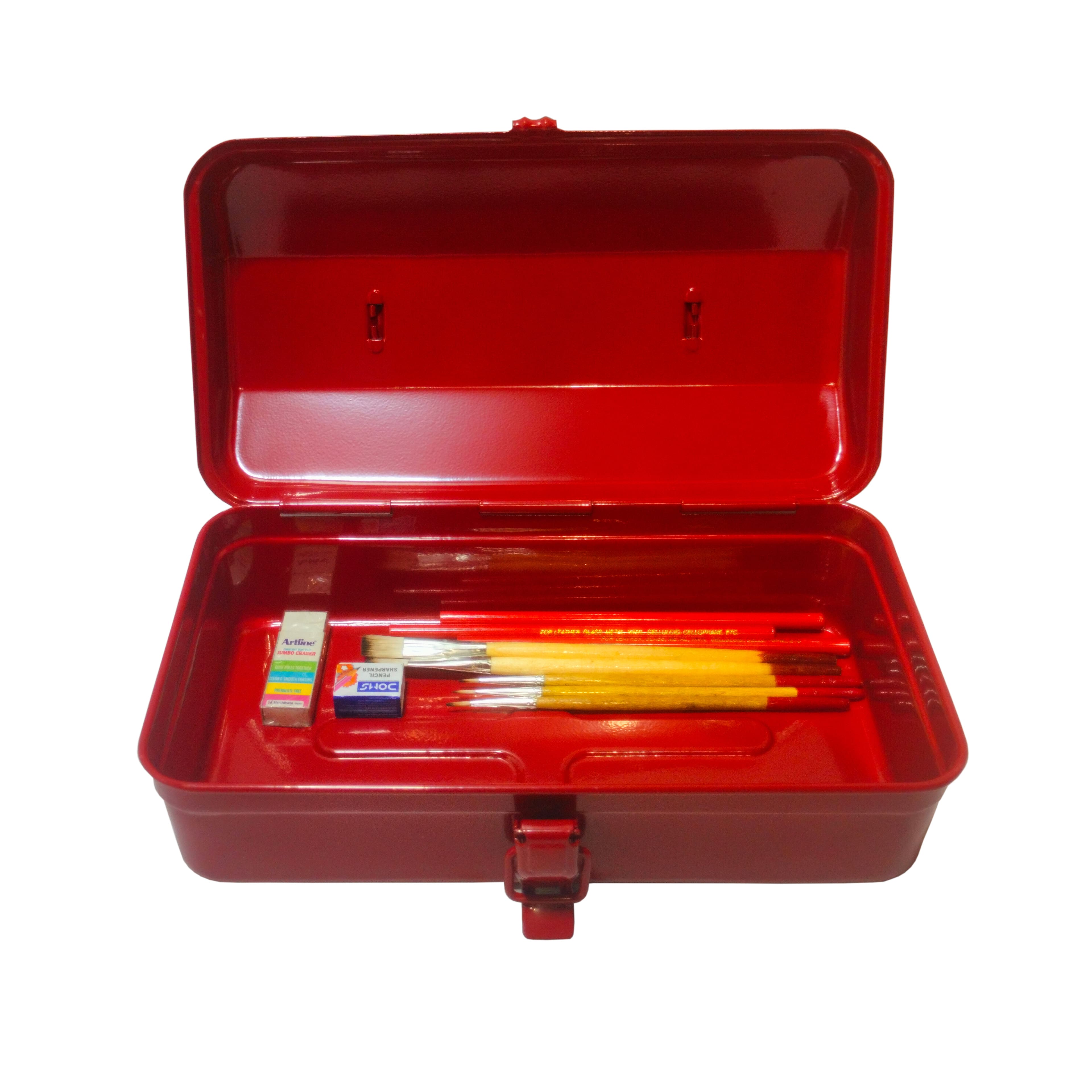 8 Pack: Small Red Metal Storage Box by Artist's Loft™