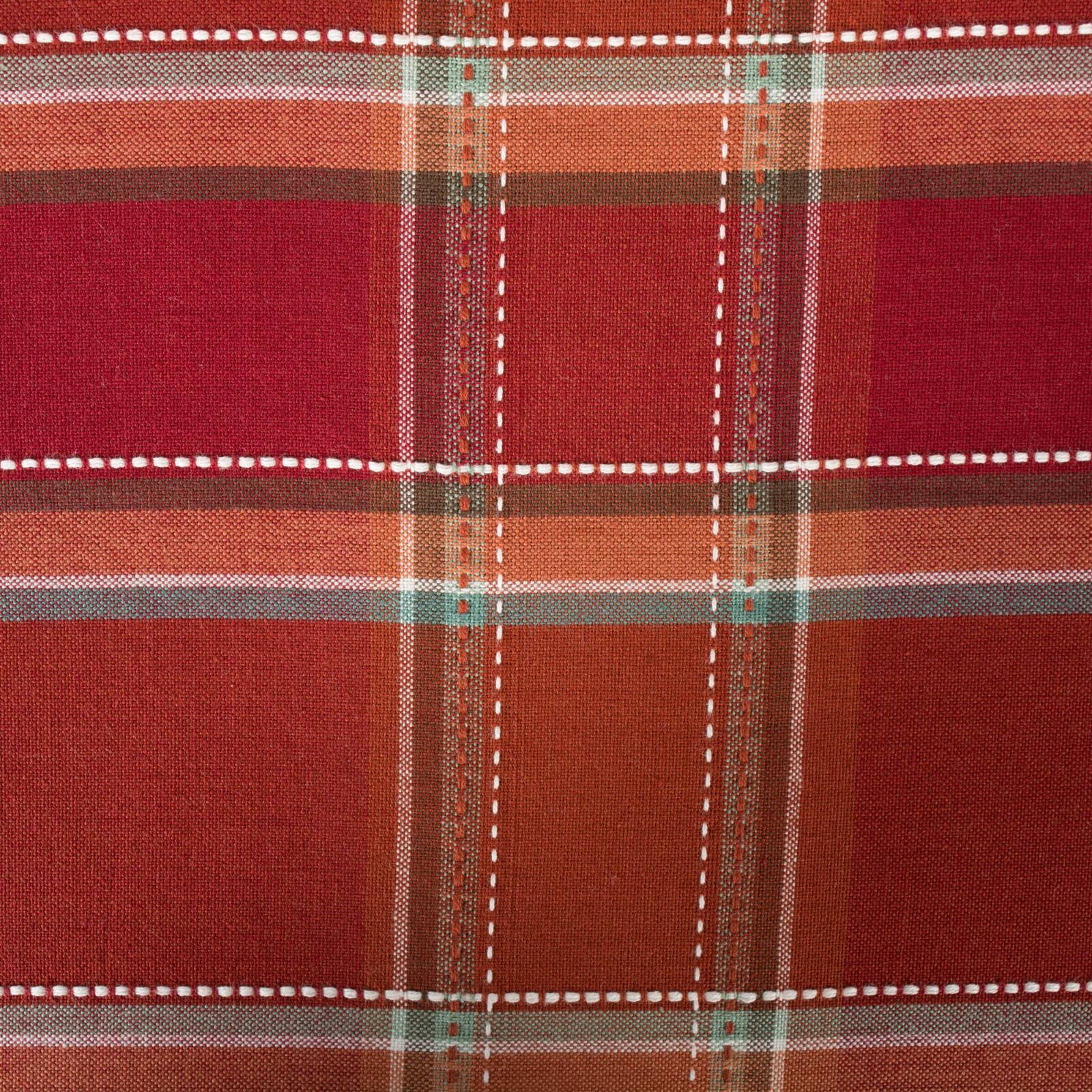 DII® 70" Autumn Spice Plaid Round Tablecloth