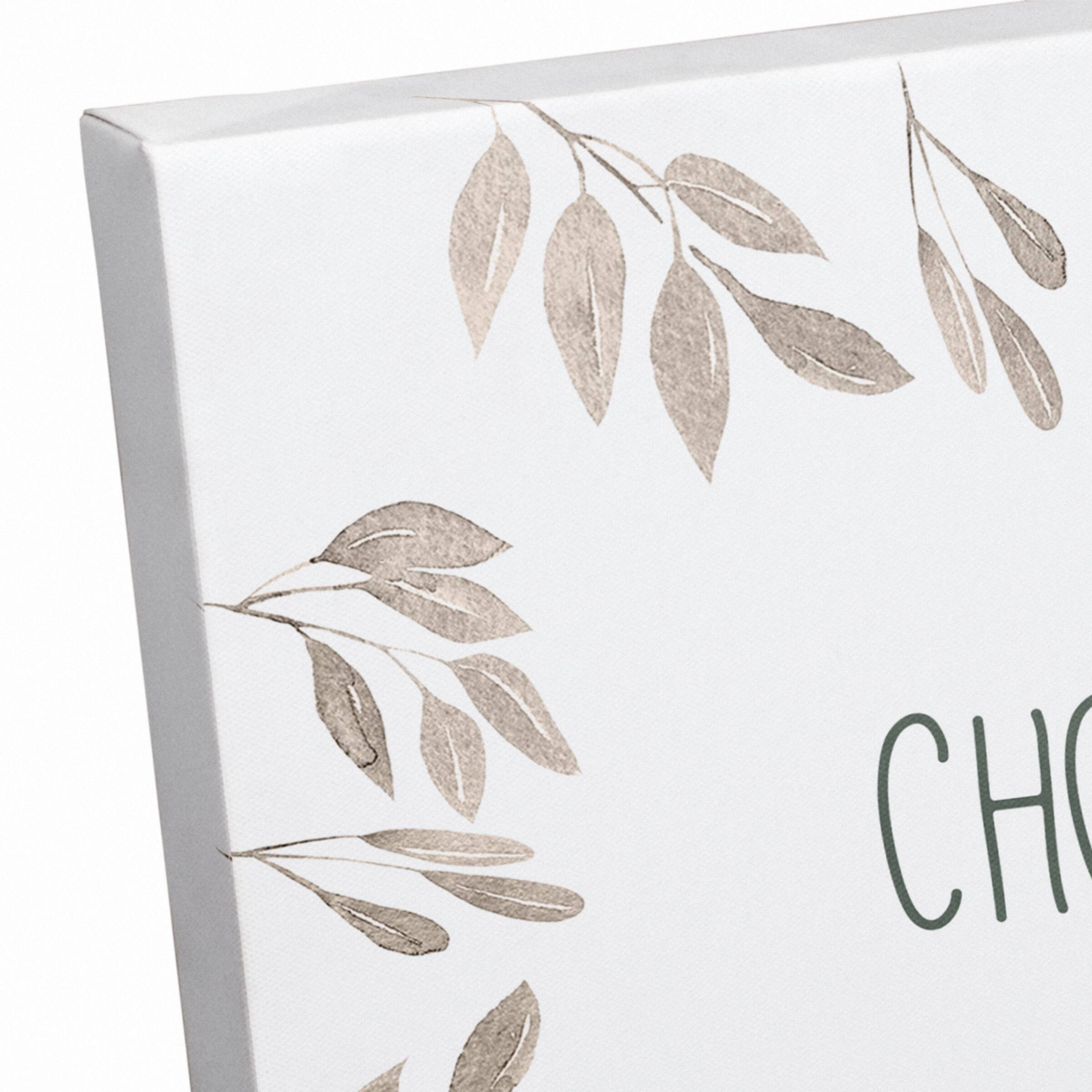 Be Grateful Fall Leaves Canvas Wall Art