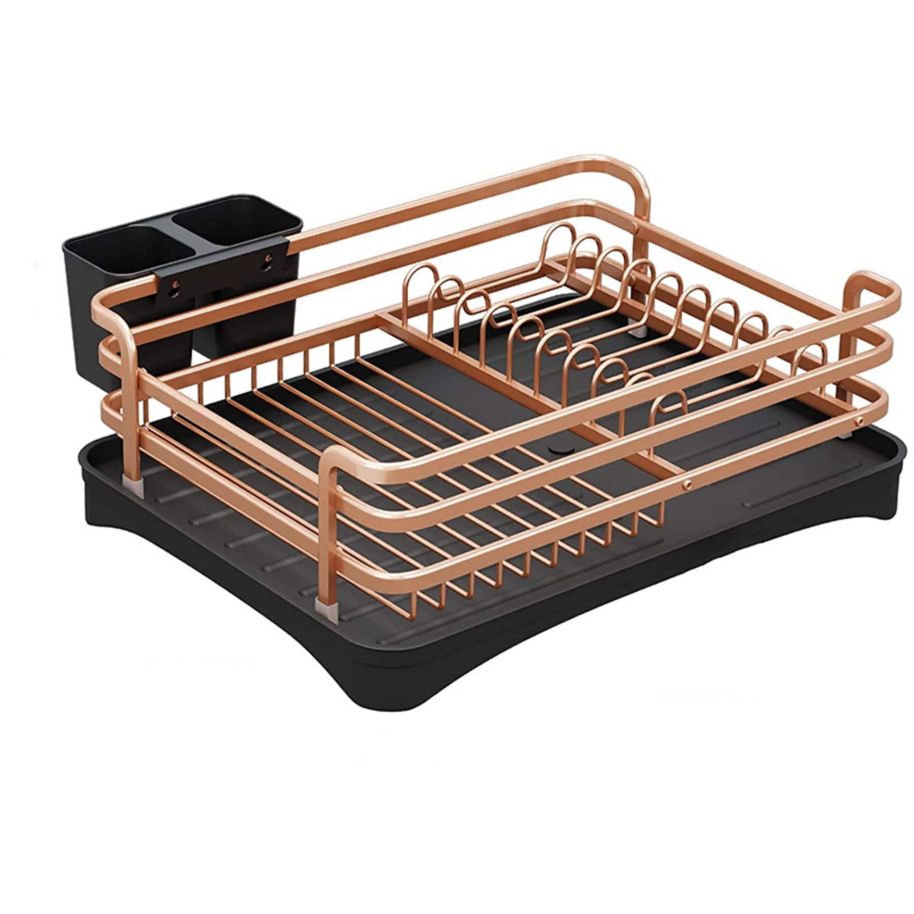 NEX™ Rose Gold Aluminum Compact Dish Drying Rack | Michaels