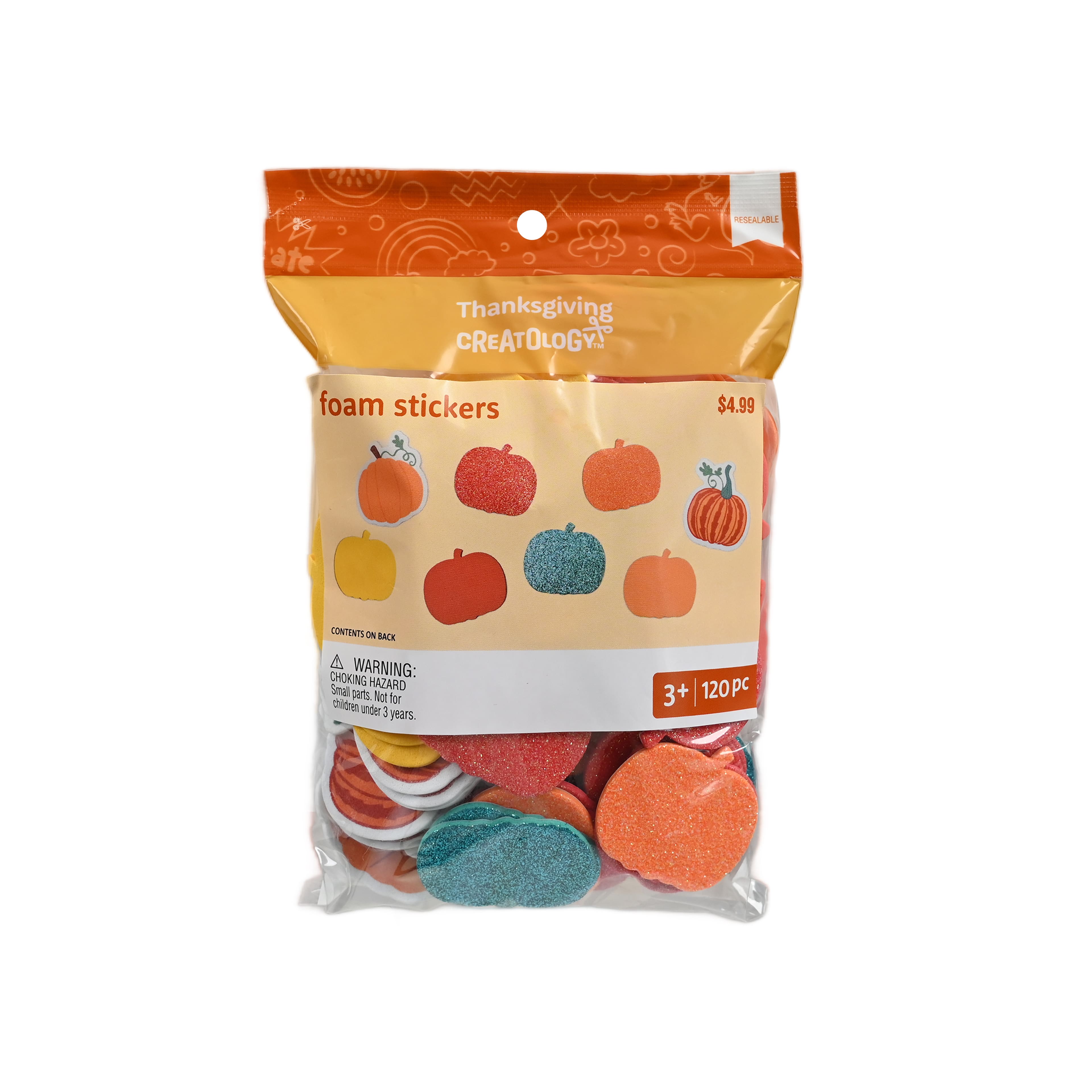 Small Pumpkin Foam Stickers by Creatology&#x2122;