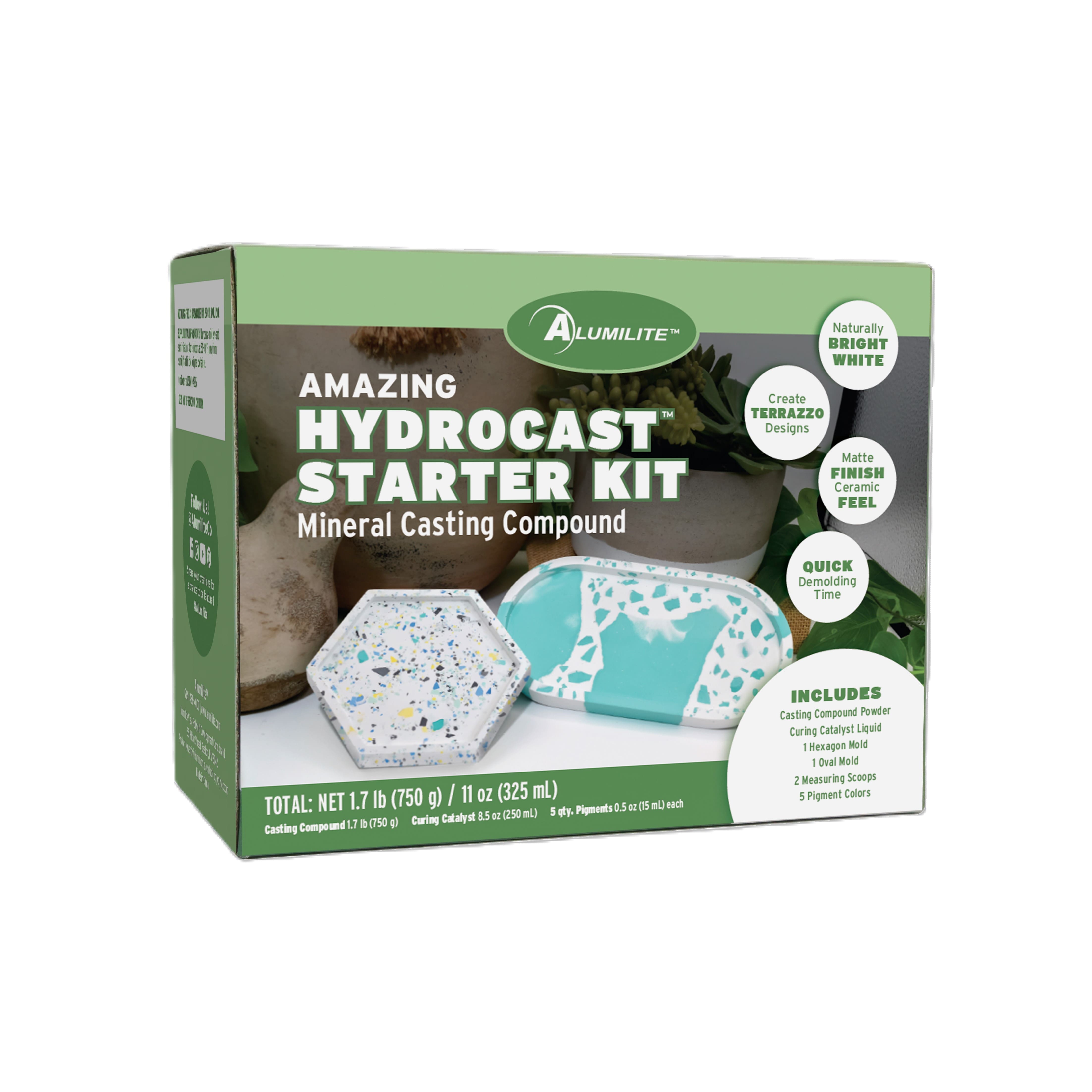 Alumilite&#x2122; Amazing Hydrocast&#x2122; Mineral Casting Compound Starter Kit