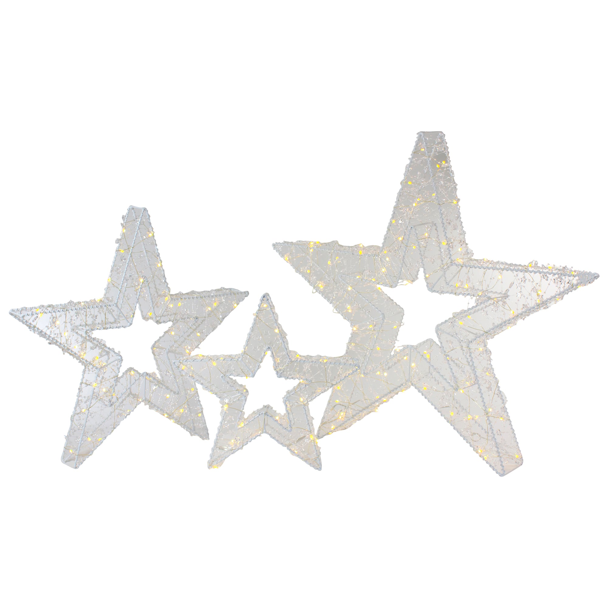 LED Color Changing Stars Outdoor Christmas Décor Set