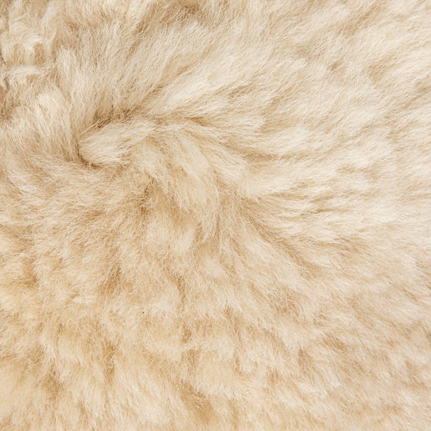 Hello Honey® 12" Cream Soft Sheepskin Orb Pillow