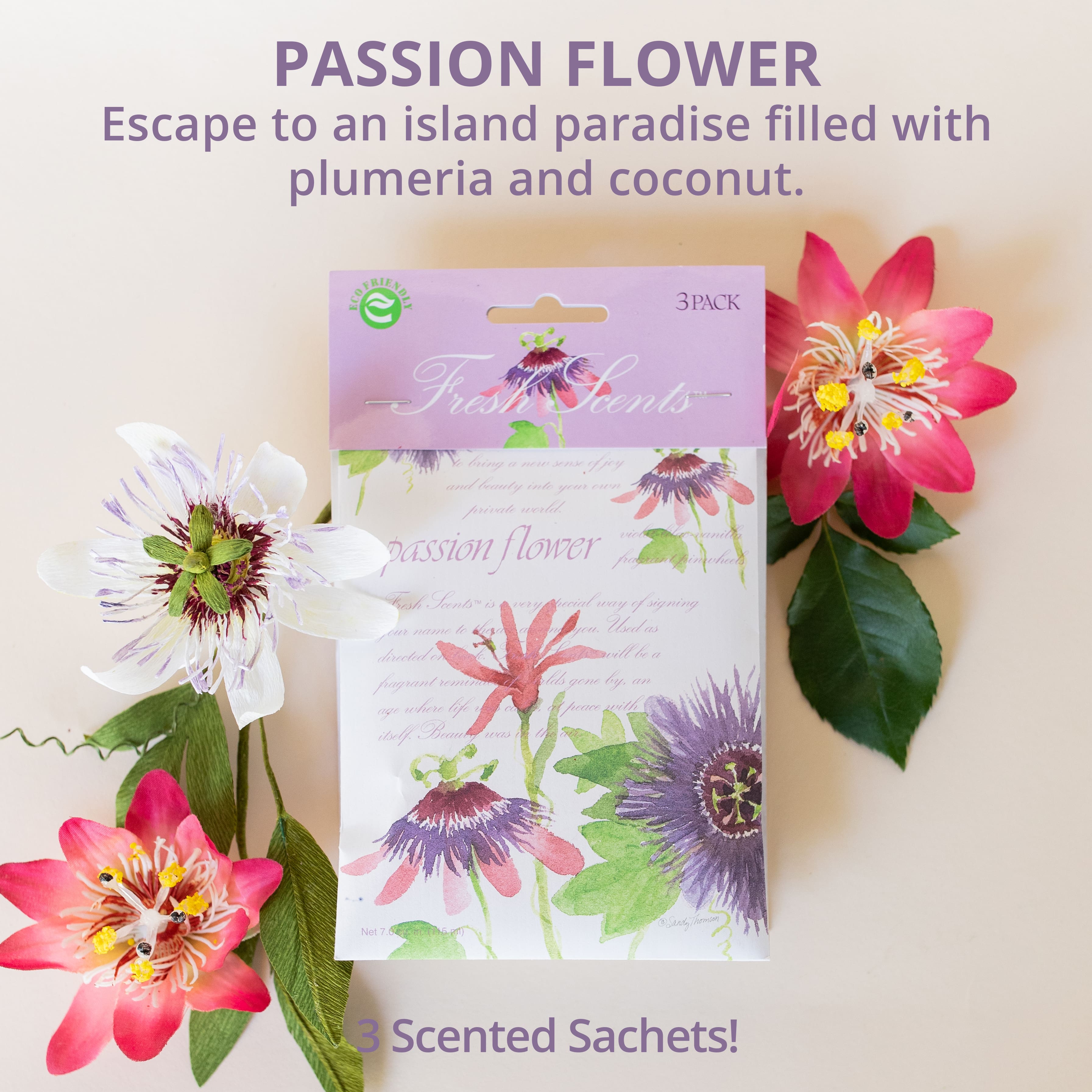 Willowbrook&#xAE; Fresh Scents&#x2122; Passion Flower Fragrance Sachets, 3ct.