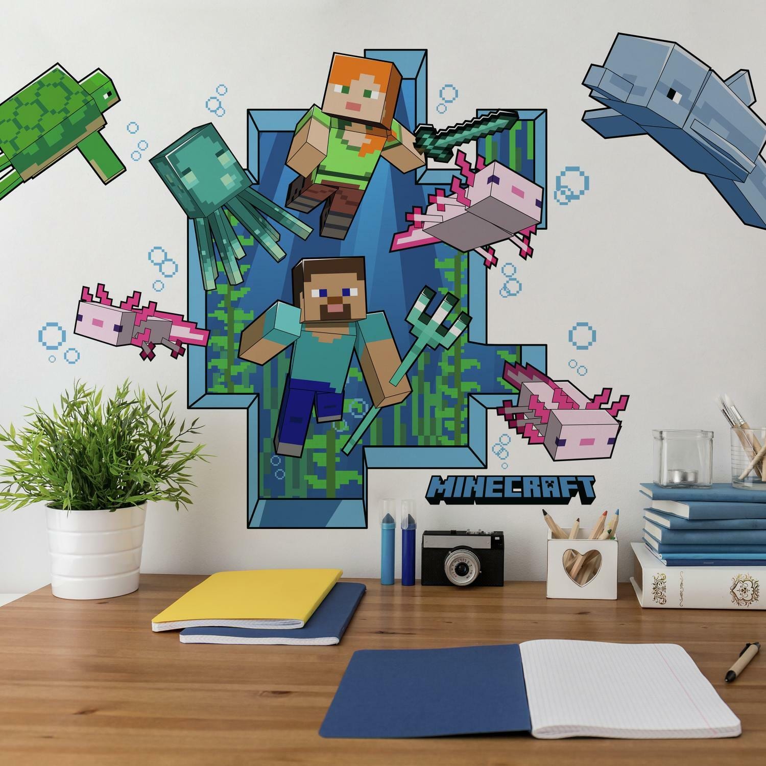 RoomMates Minecraft Peel &#x26; Stick Giant Wall Decal