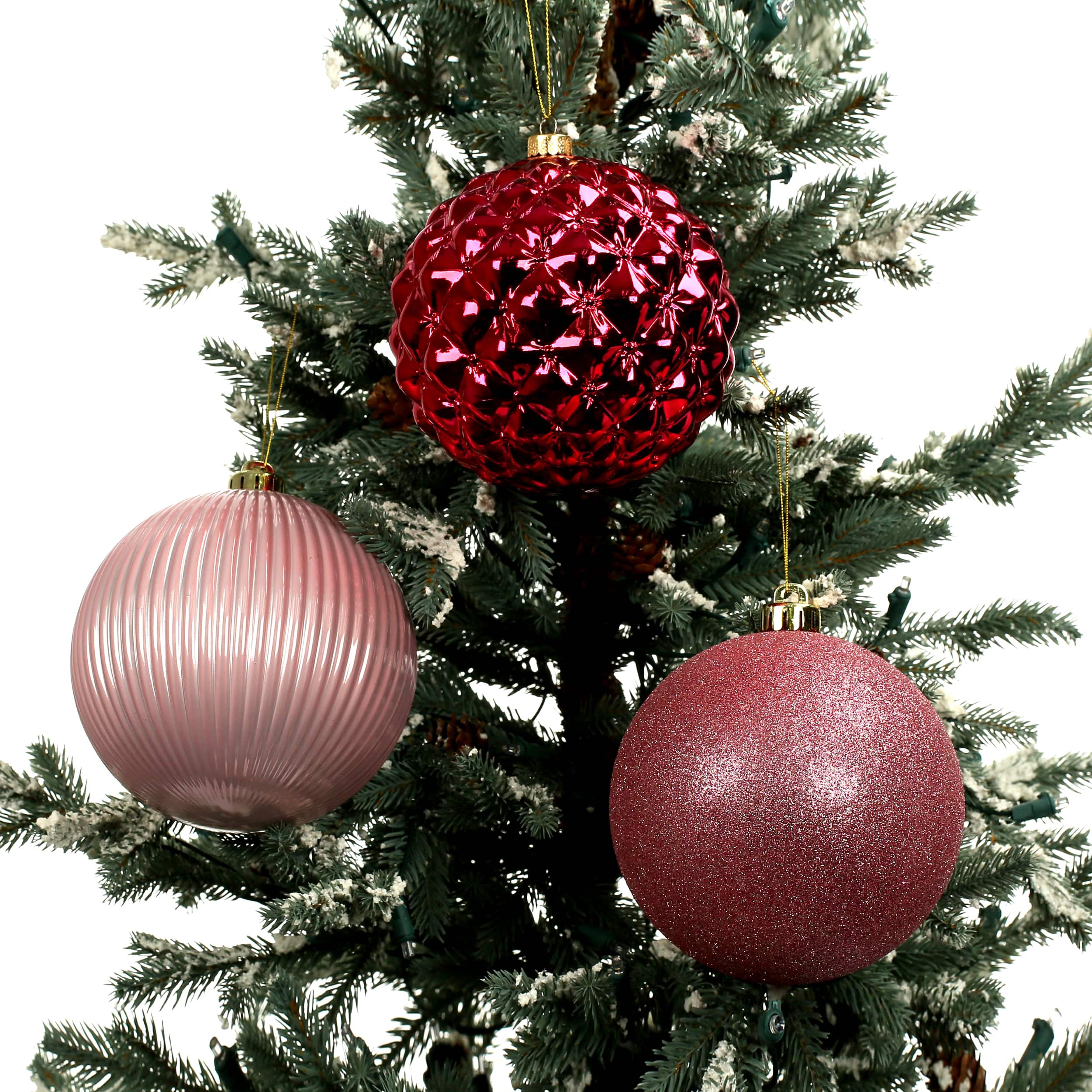 5 Pack 5.9" Pink Mix Shatterproof Ball Ornaments by Ashland®