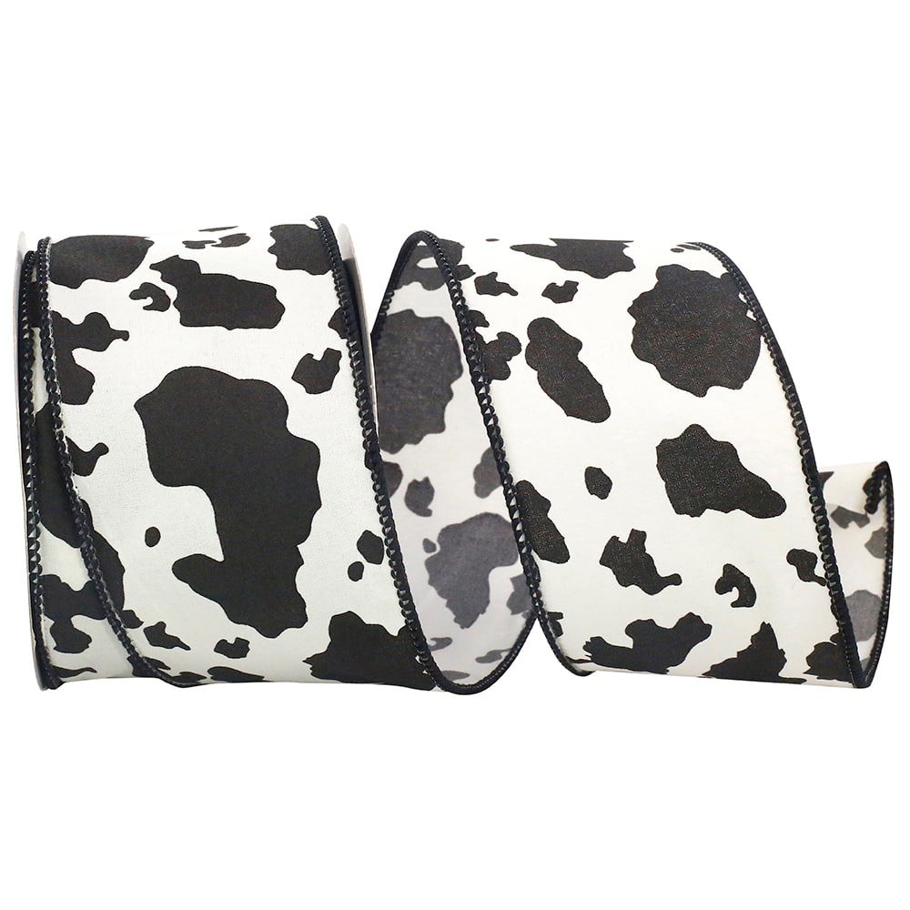 Cow Print Wired Ribbon - All About Cow Photos