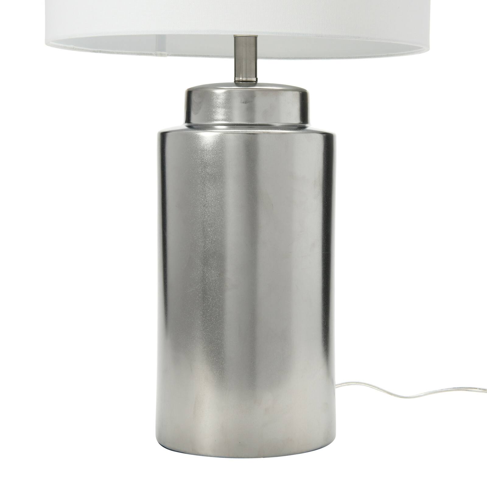 Hello Honey® 28" Silver Metallic Stoneware Table Lamp