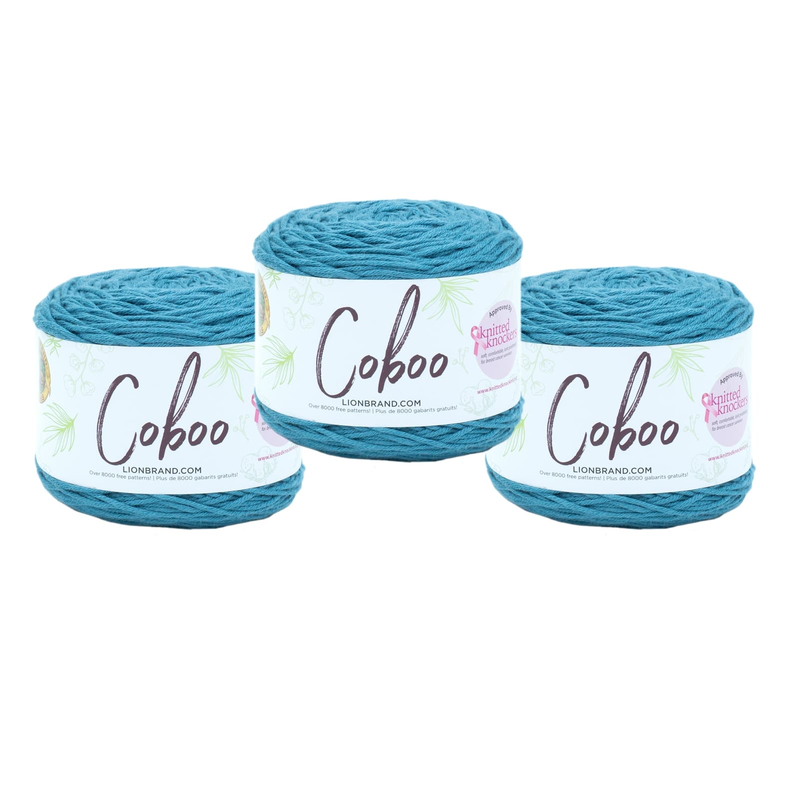 Lion Brand Yarn Coboo Denim Light Blue Yarn 3 Pack