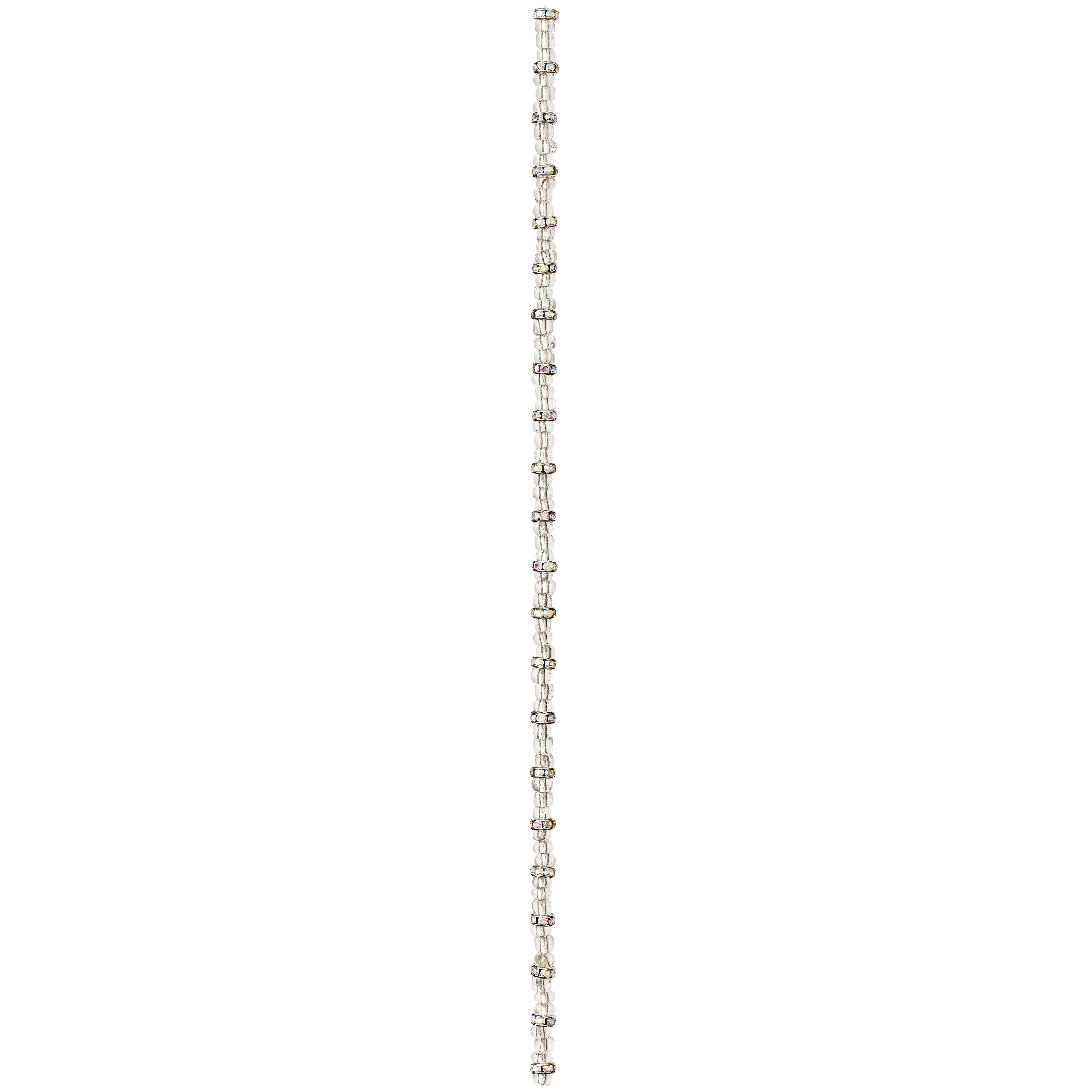12 Pack:  Crystal Glass &#x26; Metal Rondelle Beads, 5mm by Bead Landing&#x2122;