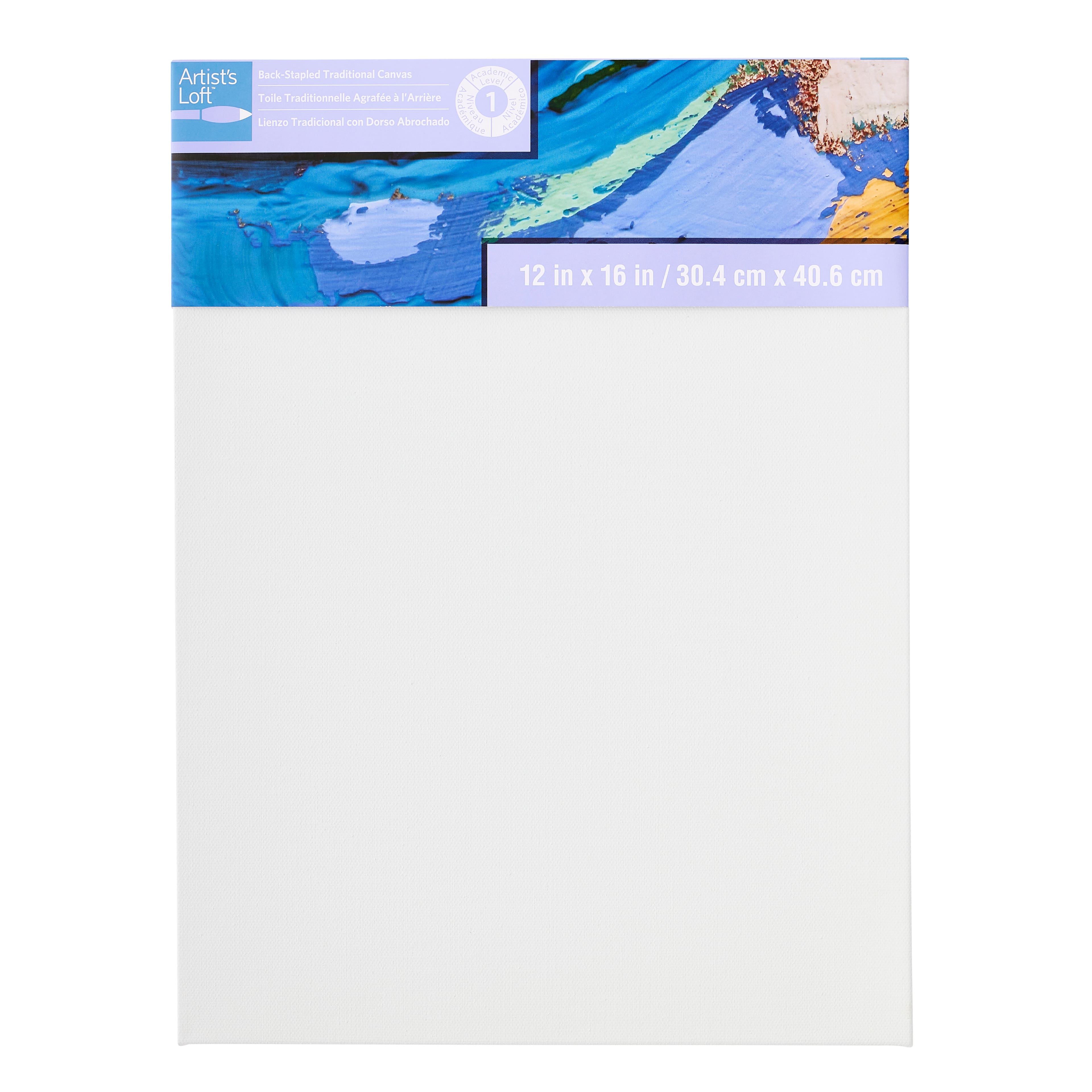 12 Pack: Level 1 Back Stapled Traditional Canvas by Artist's Loft™